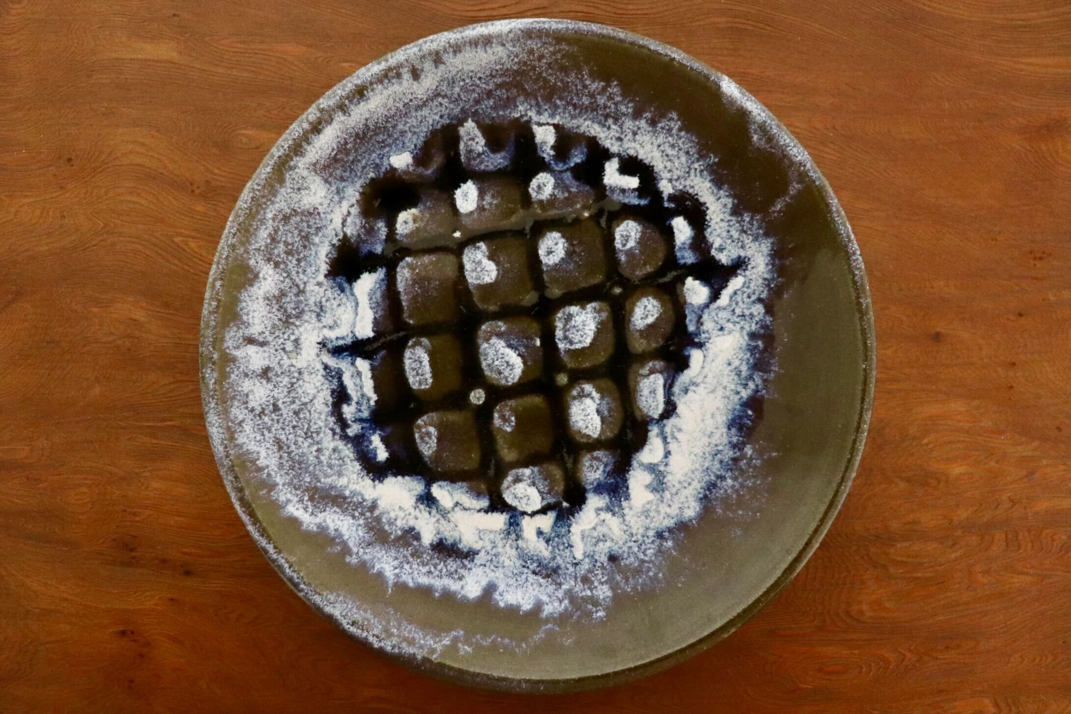 GMIO462A○千代市陶房 清水千代市 丹波焼 6寸皿 陶器 伝統工芸 未使用