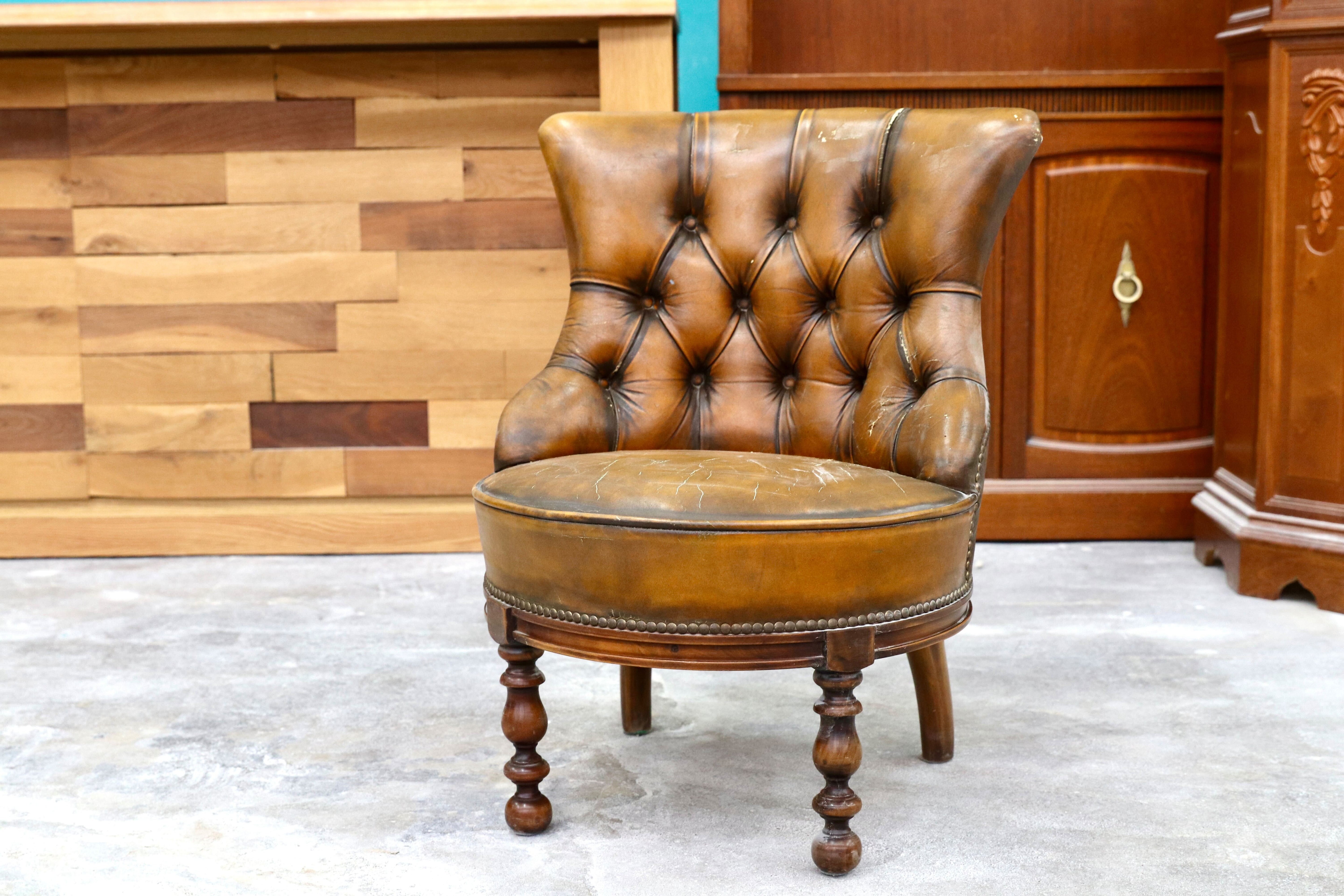 GMHS368A○VARO.S.A. VALENTI / バロッサバレンティ ドール メイトチェア 椅子 スペイン最高峰 本革 クラッシック ヴィンテージ 定価約35万