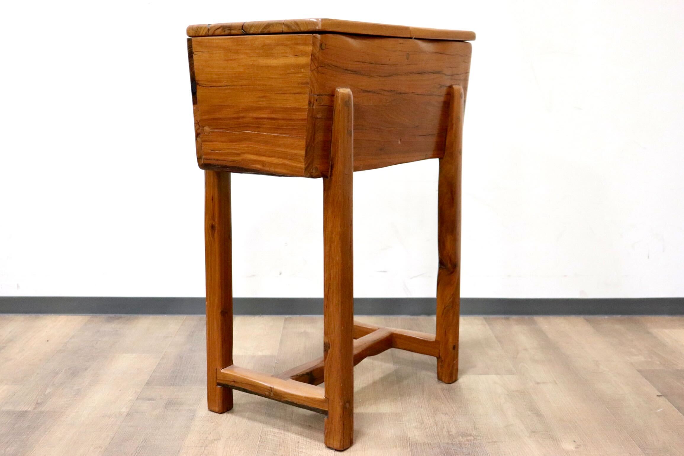 GMGT186○JJRICO アメリカ製 ソーイングテーブル サイドテーブル 天然木 古材 無垢 作業台 小物入れ 収納カントリー ヴィンテージ 希少