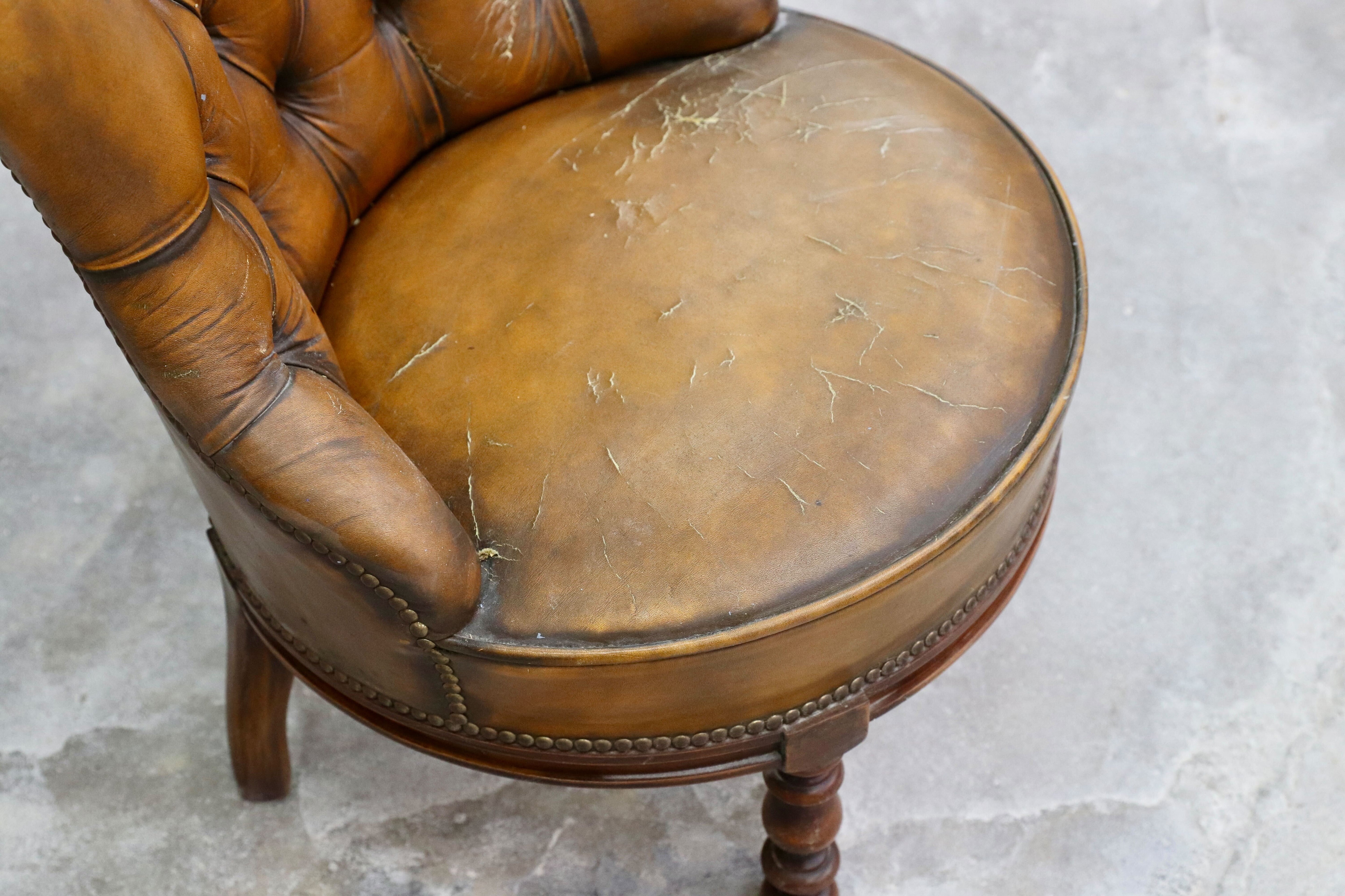 GMHS368A○VARO.S.A. VALENTI / バロッサバレンティ ドール メイトチェア 椅子 スペイン最高峰 本革 クラッシック ヴィンテージ 定価約35万