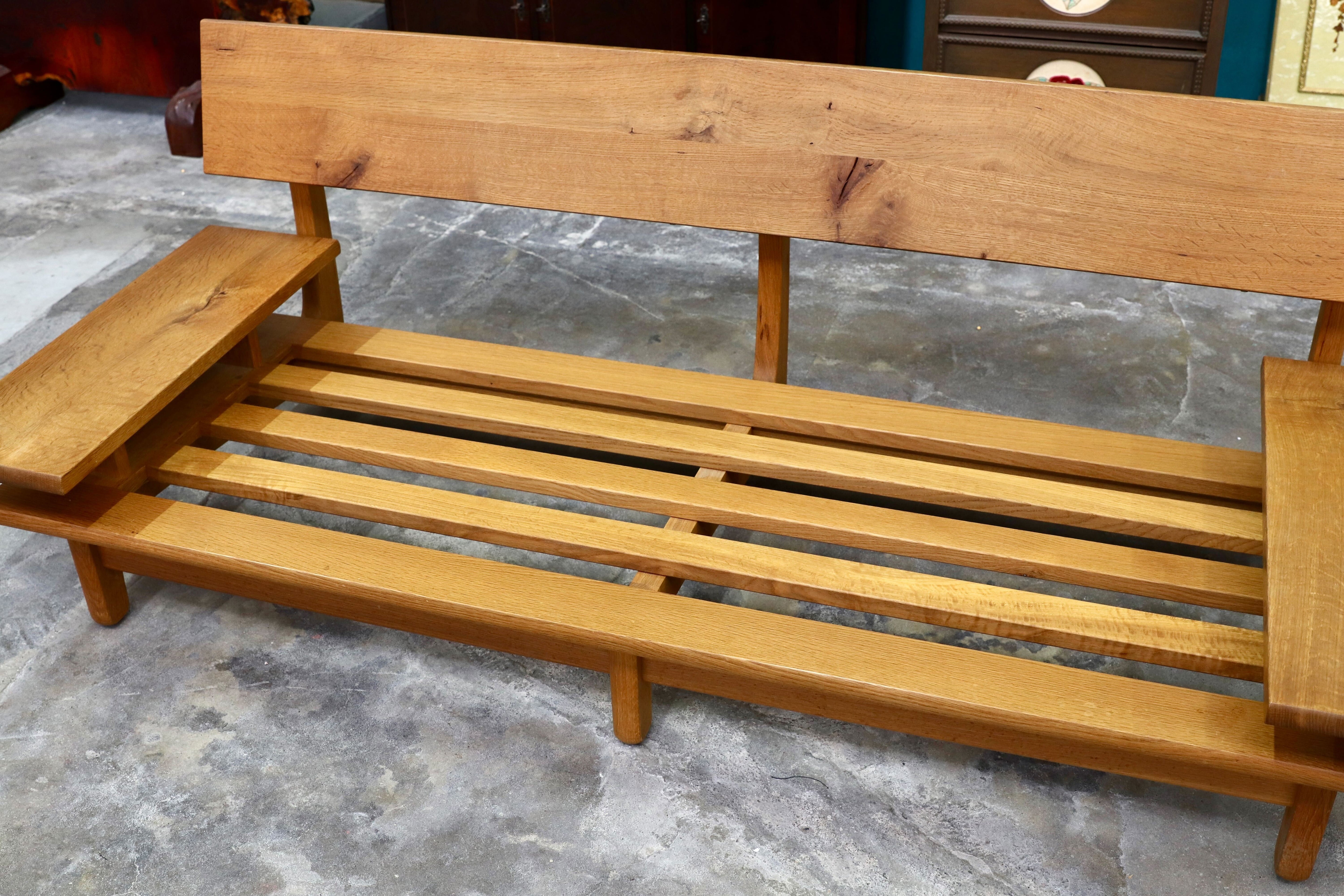 GMIK612A○飛騨産業 / HIDA キツツキ 森のとこば 3人掛けソファ トリプルソファ オーク無垢材 長椅子 IDC大塚家具 節入り 約36万