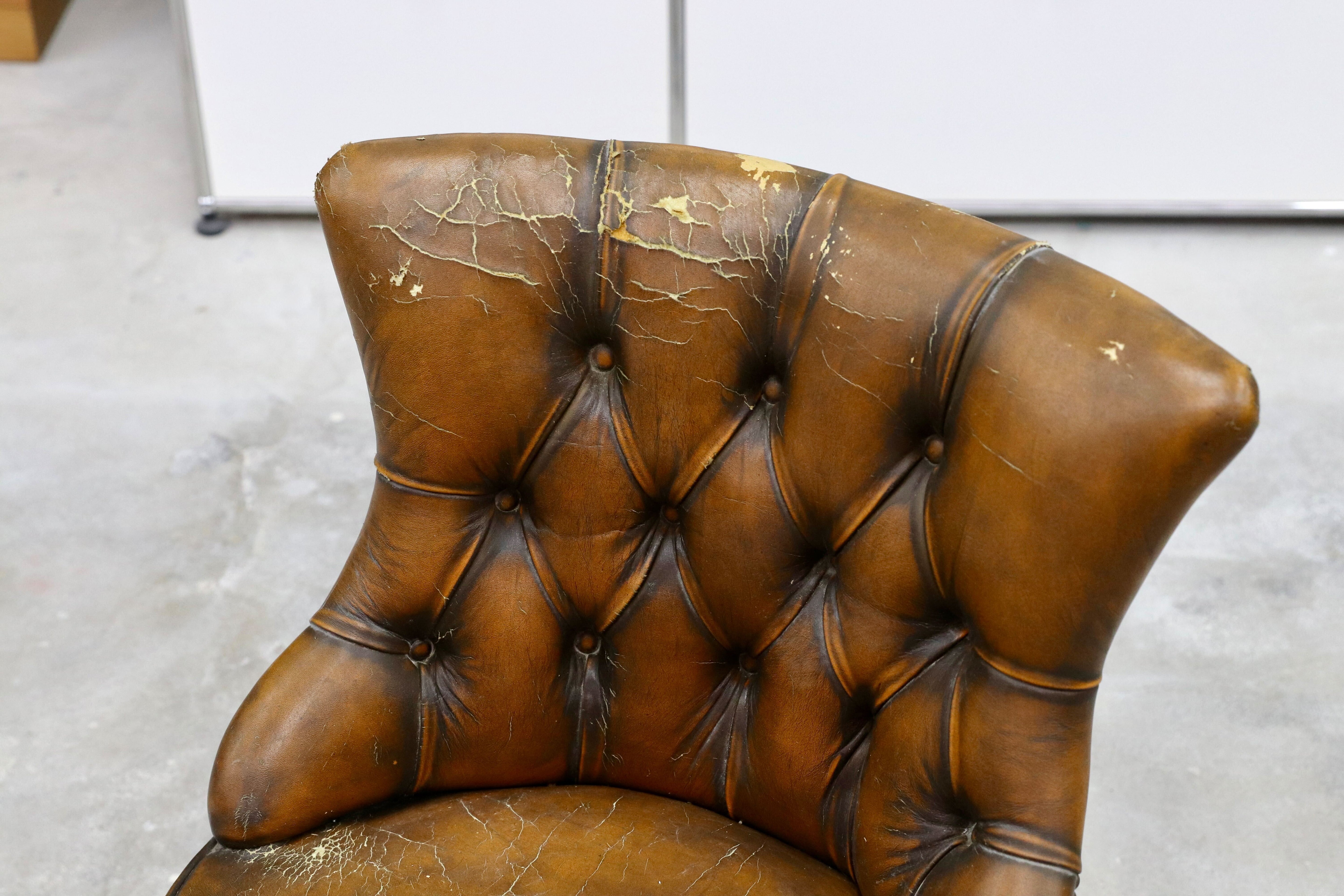 GMHS368B○VARO.S.A. VALENTI / バロッサバレンティ ドール メイトチェア 椅子 スペイン最高峰 本革 クラッシック ヴィンテージ 定価約35万