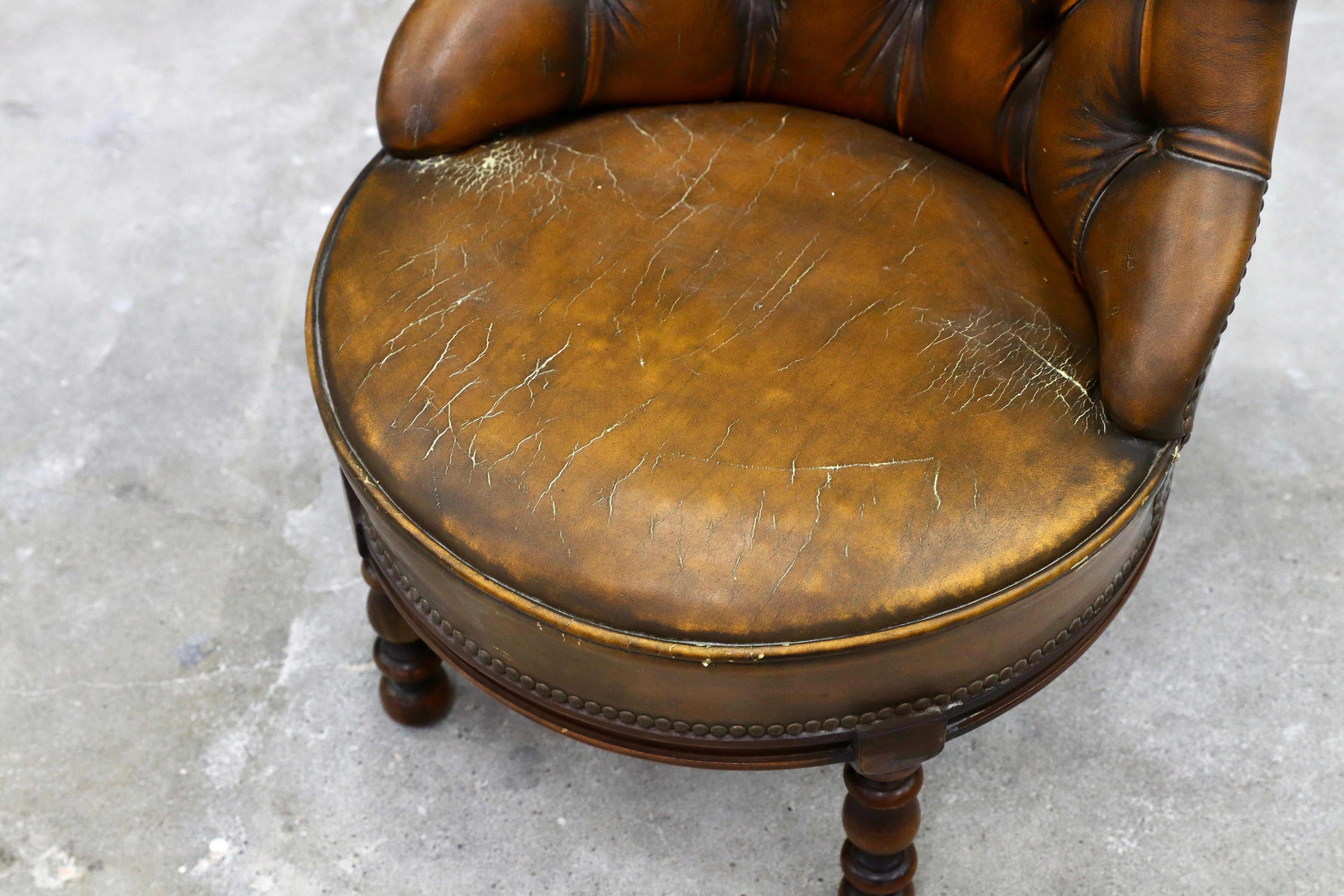 GMHS368B○VARO.S.A. VALENTI / バロッサバレンティ ドール メイトチェア 椅子 スペイン最高峰 本革 クラッシック ヴィンテージ 定価約35万