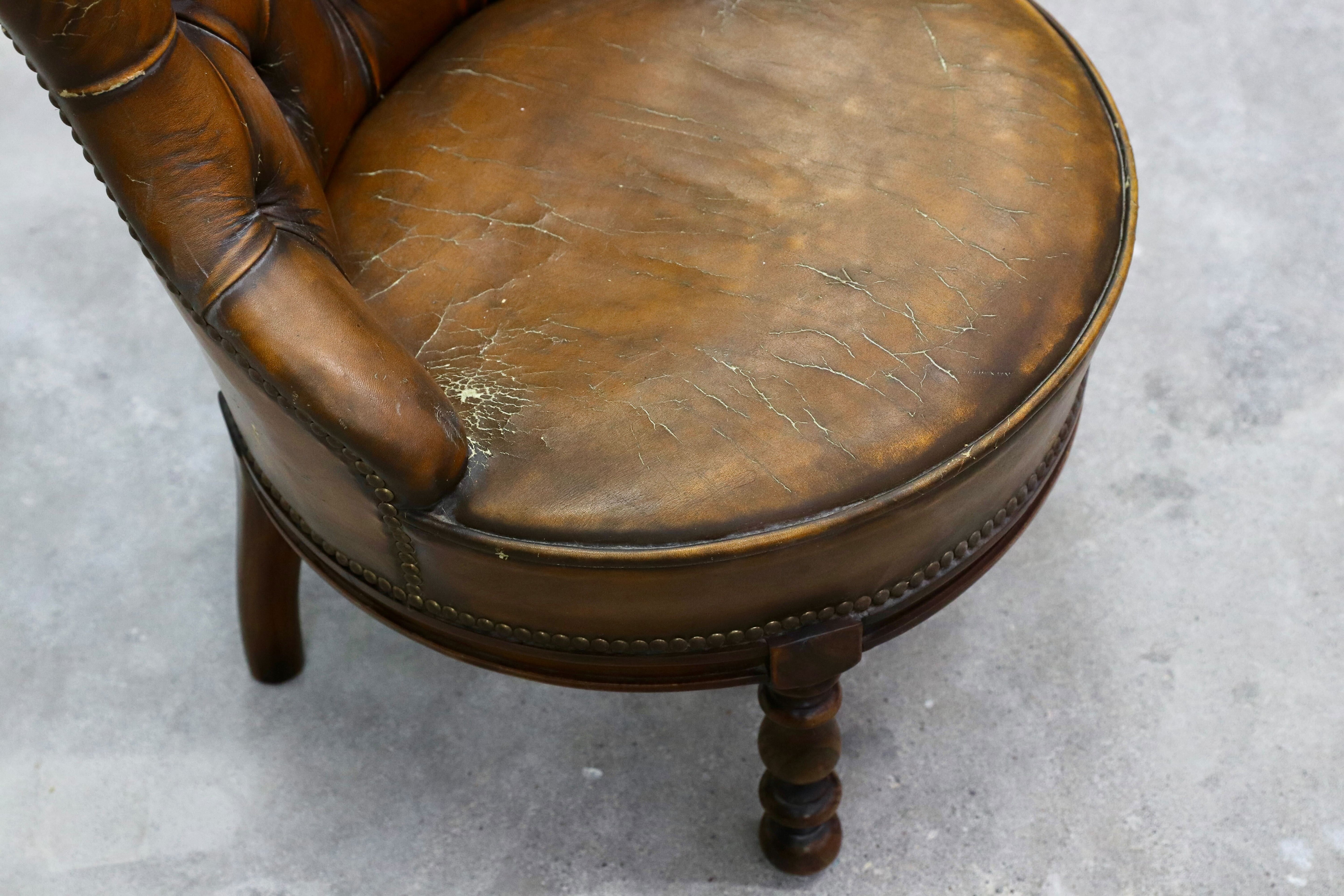 GMHS368B○VARO.S.A. VALENTI / バロッサバレンティ ドール メイトチェア 椅子 スペイン最高峰 本革 クラッシック ヴィンテージ 定価約35万