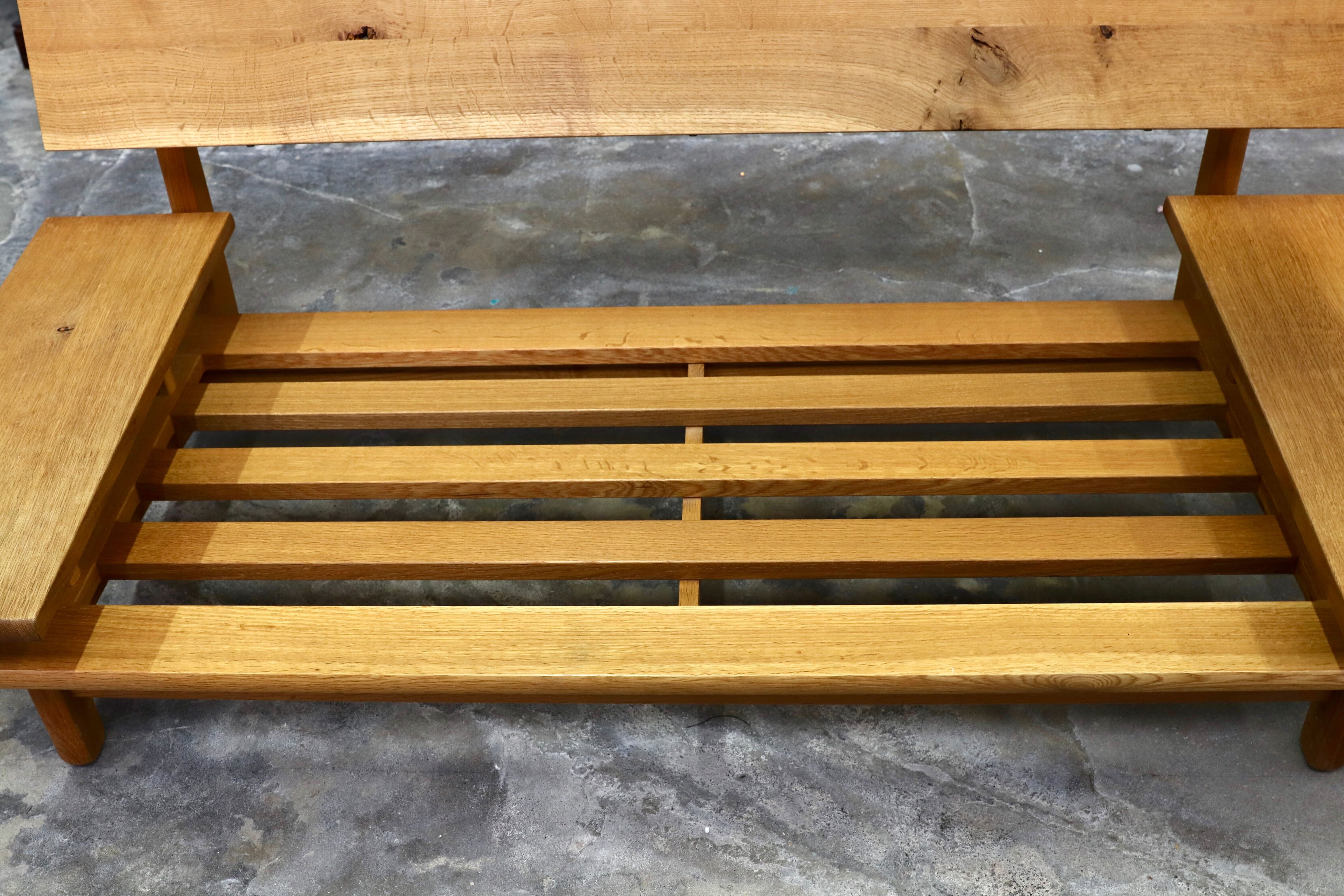 GMIK612B○飛騨産業 / HIDA キツツキ 森のとこば 2人掛けソファ ラブソファ オーク無垢材 長椅子 IDC大塚家具 節入り 約33万