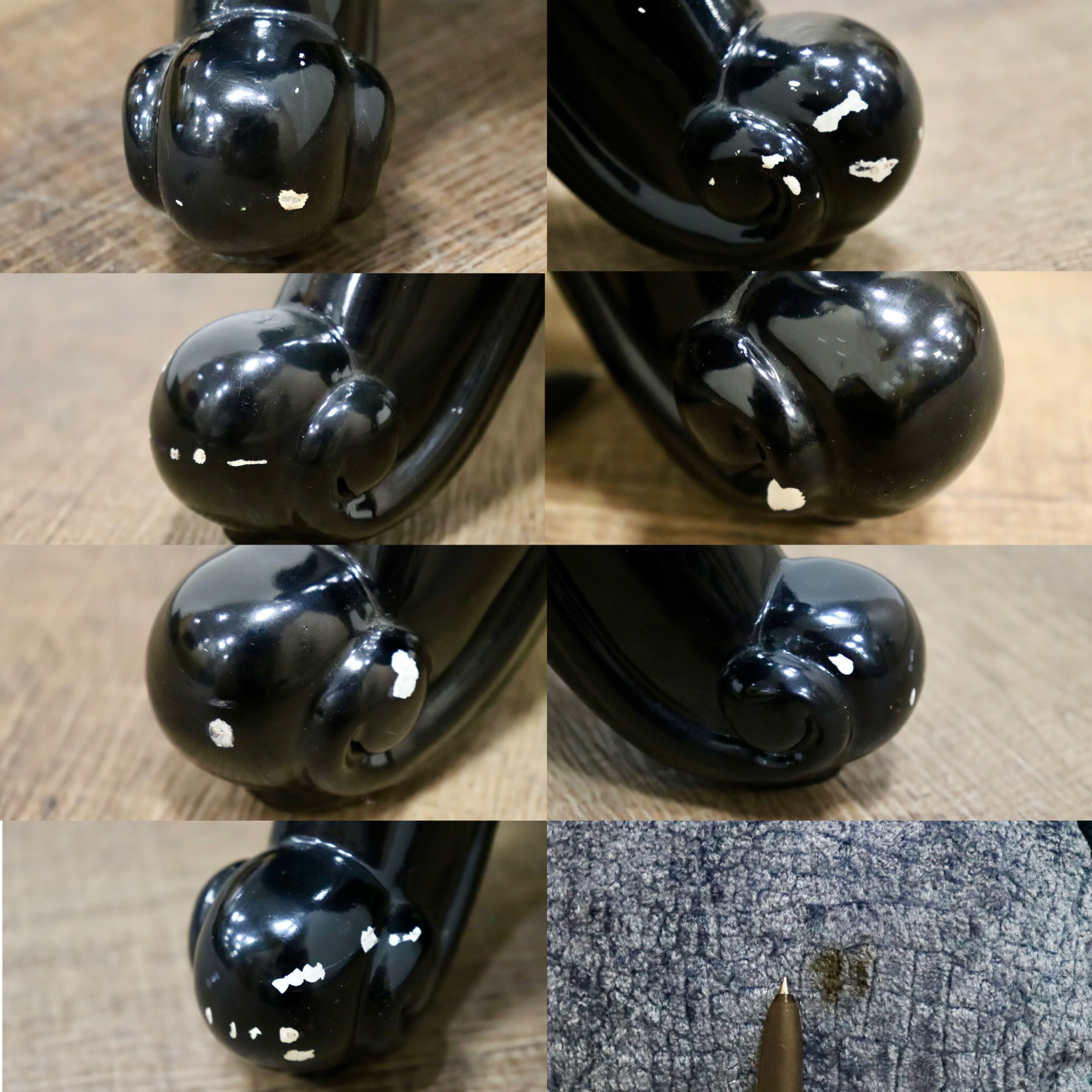 GMHH489B○パンプキンスツール アンティーク調 猫脚 ファブリック オットマン 腰掛け ヨーロピアン エレガント チェア 展示品