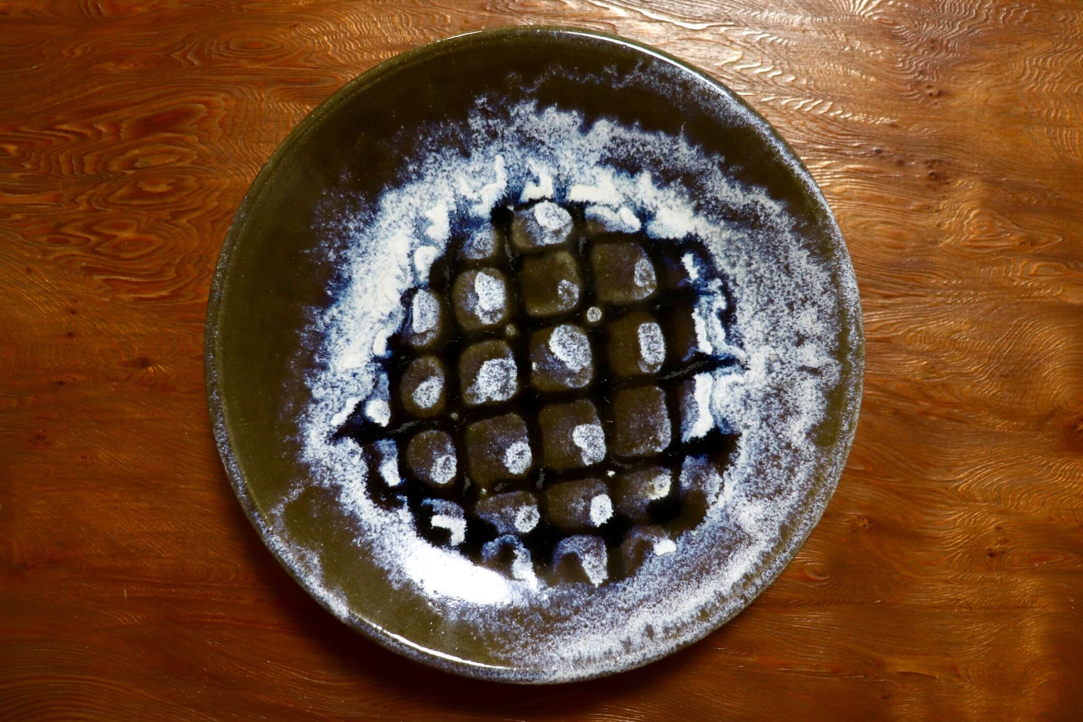 GMIO462A○千代市陶房 清水千代市 丹波焼 6寸皿 陶器 伝統工芸 未使用