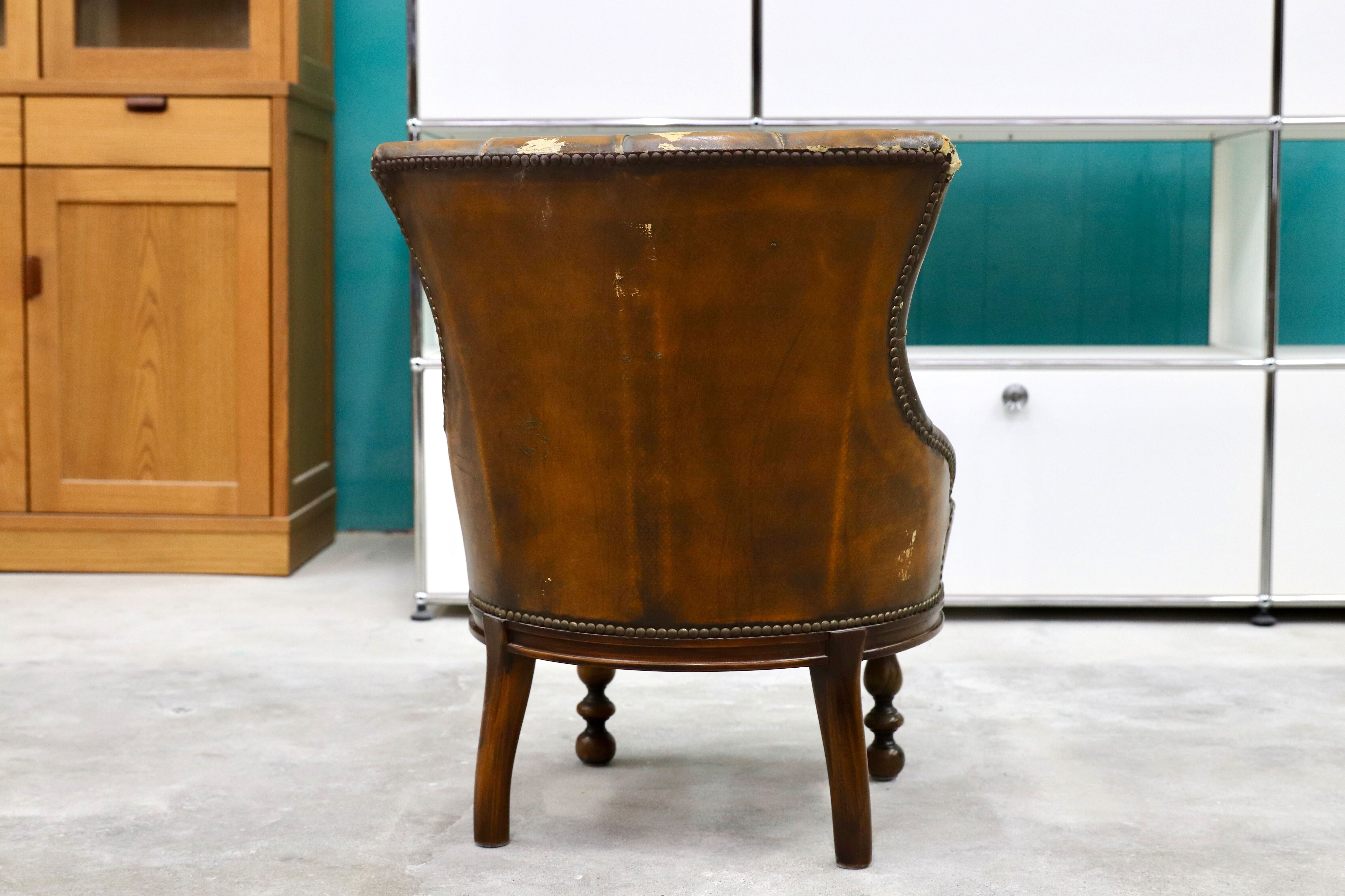 GMHS368B○VARO.S.A. VALENTI / バロッサバレンティ ドール メイトチェア 椅子 スペイン最高峰 本革 クラッシック ヴィンテージ 定価約35万