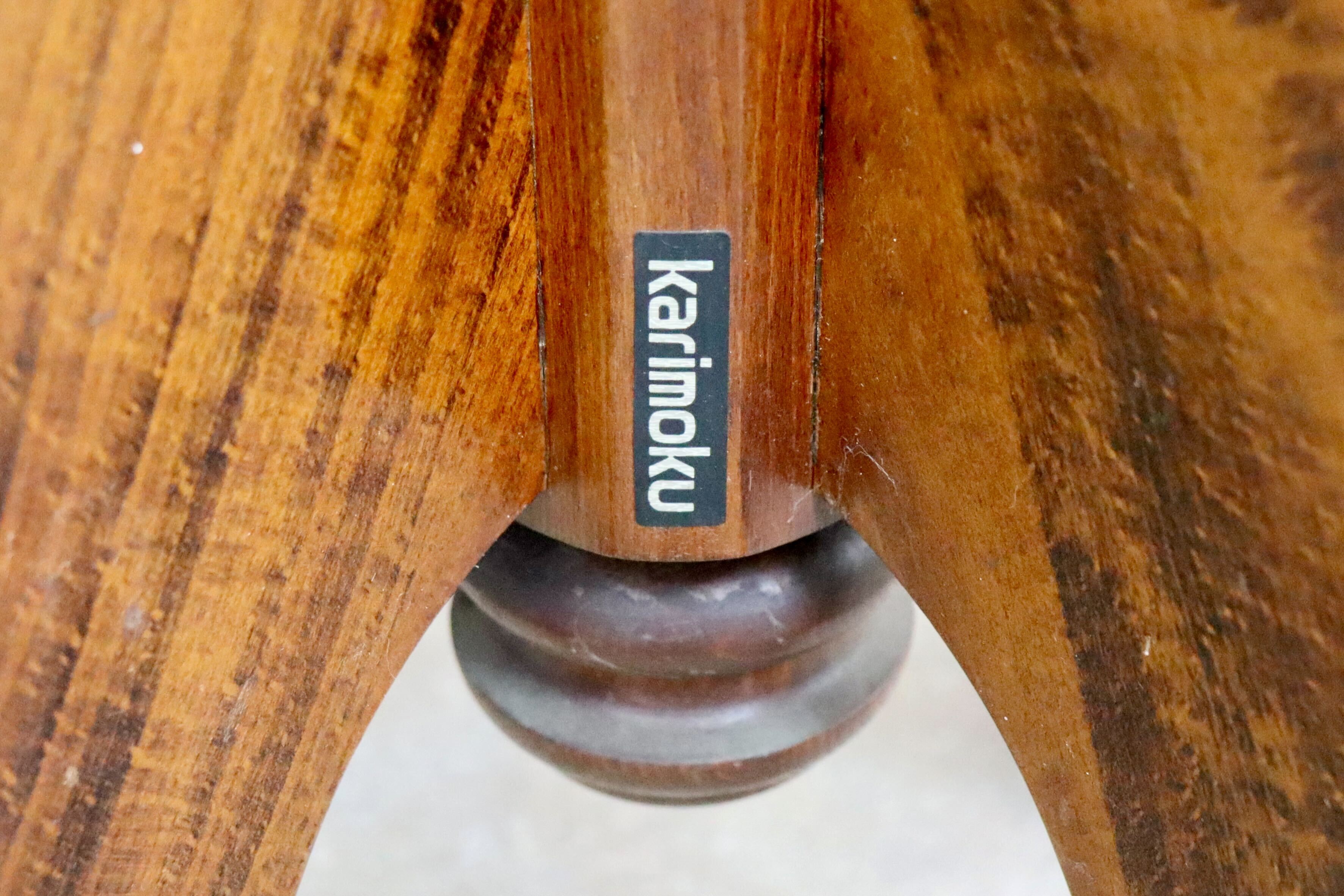 GMIS507○karimoku / カリモク コロニアル コートハンガー ポールハンガー 帽子掛け ポールスタンド レトロ 国産家具