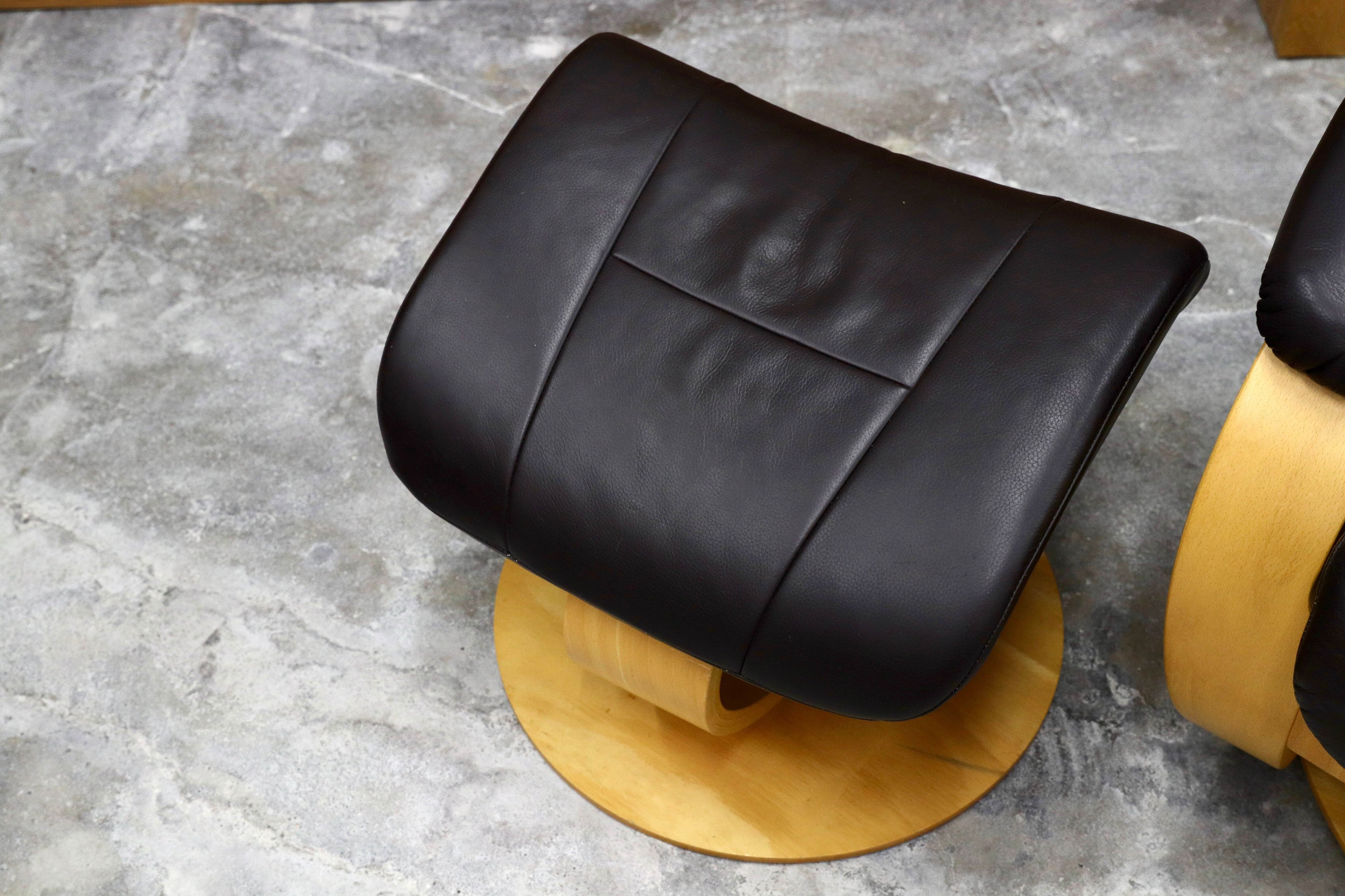 GMHS408○simons シモンズ Fjords フィヨルド マニアーナ リクライニングチェア シングルソファ 北欧家具 ノルウェー 本革 約36万