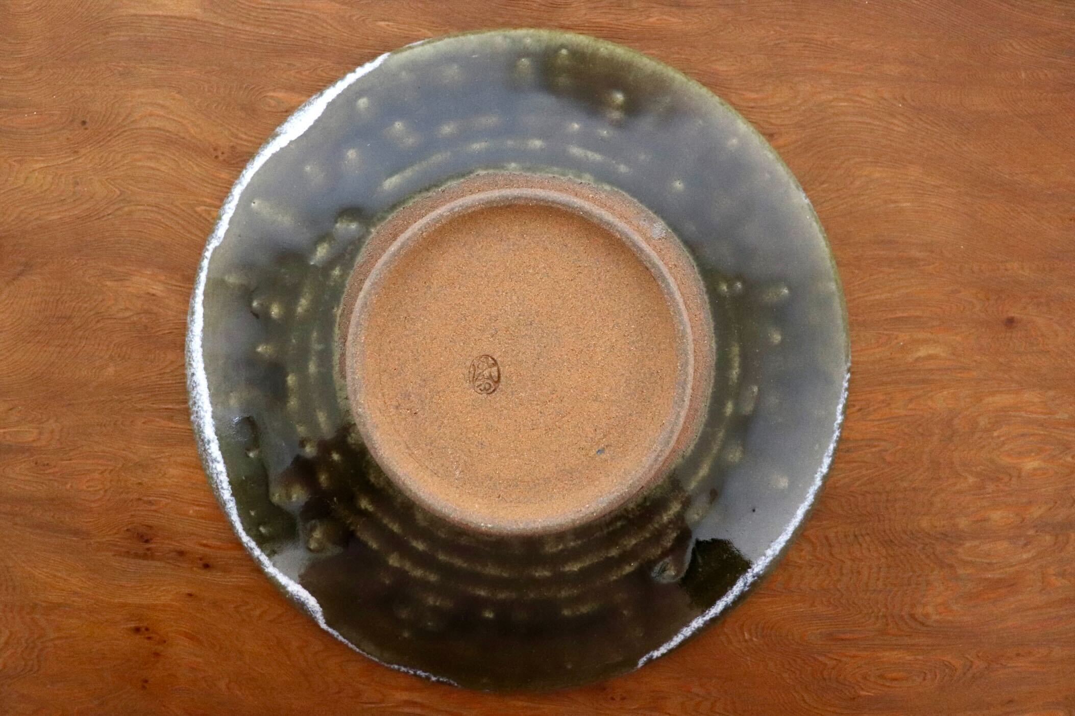 GMIO462A○千代市陶房 清水千代市 丹波焼 6寸皿 陶器 伝統工芸 未使用