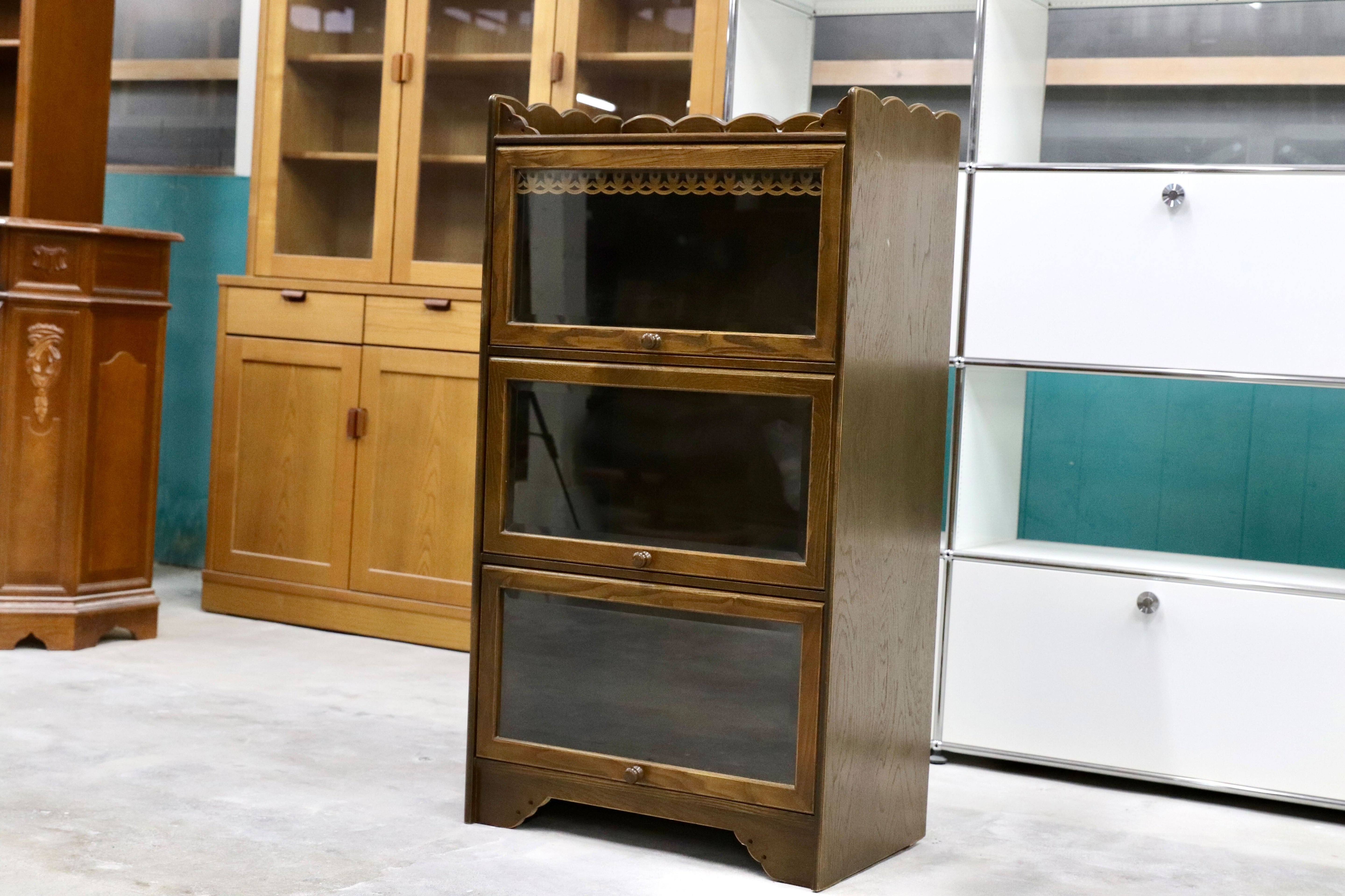 GMHF68○パリの雑貨屋 インテルナ南條 ガラスキャビネット リビング収納 キュリオケース キャビネット フレンチカントリー 約15.3万