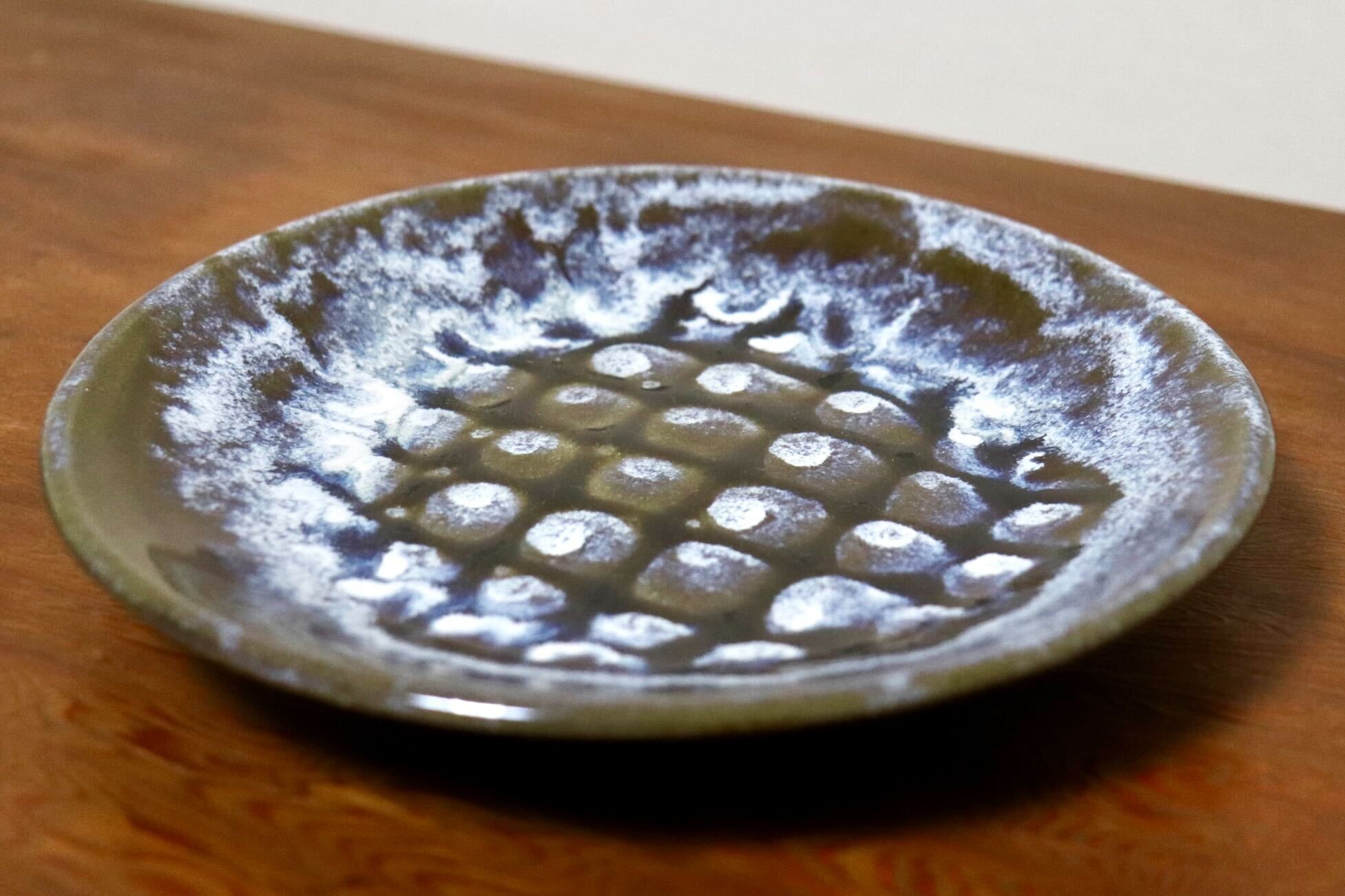 GMIO462B○千代市陶房 清水千代市 丹波焼 6寸皿 陶器 伝統工芸 未使用