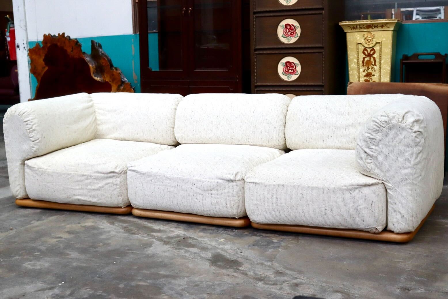 GMIS522○HUKLA / フクラ 3人掛けソファ トリプルソファ ソファベッド ファブリック セパレート モダン マレンコ風