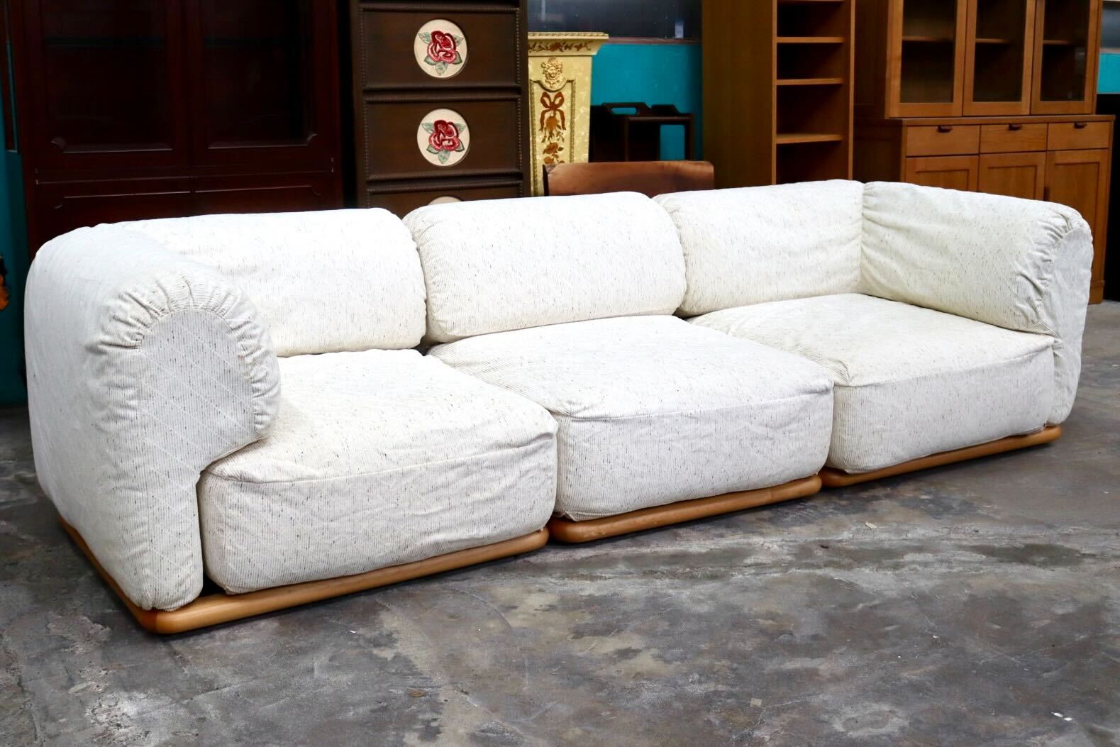 GMIS522○HUKLA / フクラ 3人掛けソファ トリプルソファ ソファベッド ファブリック セパレート モダン マレンコ風