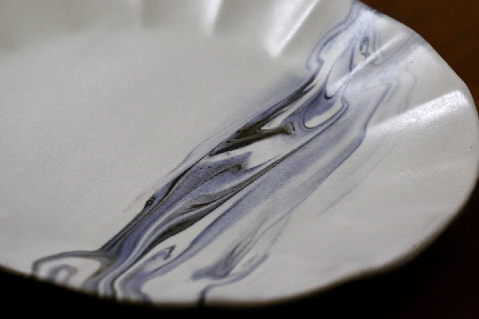 GMIO446A○千代市陶房 清水万佐年 丹波焼 8寸皿 伝統工芸 丹波篠山 陶器 未使用