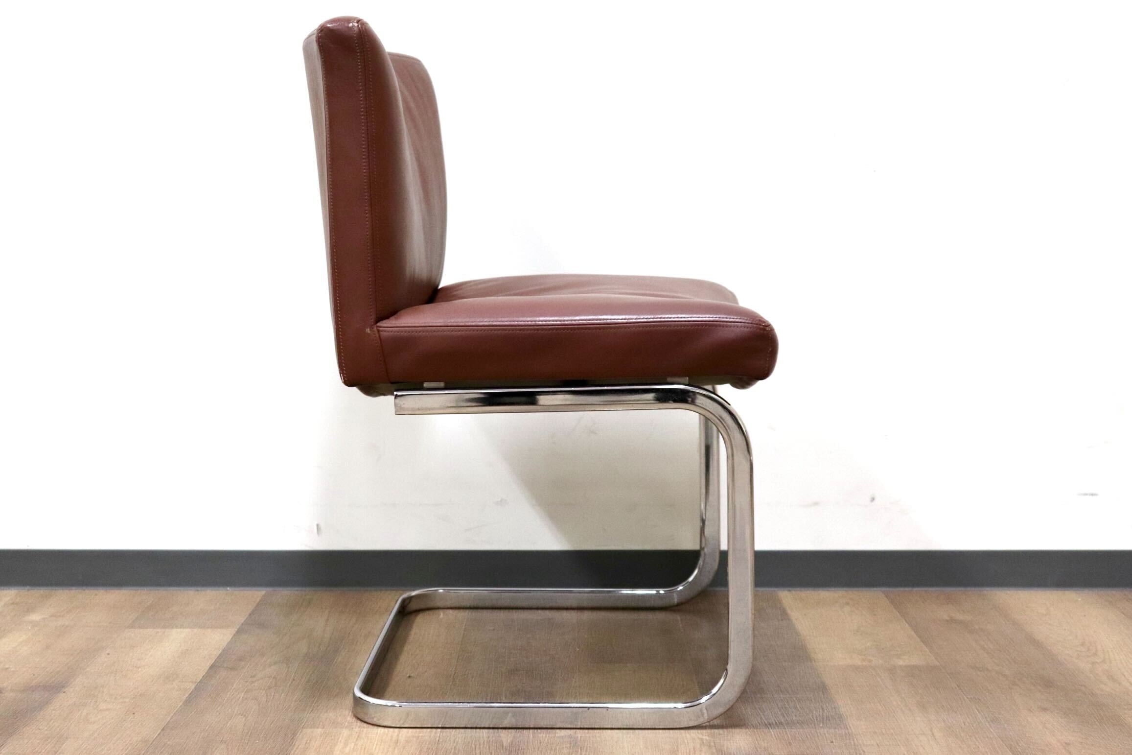 GMGK549○de sede / デセデ ダイニングチェア カンチレバーチェア 椅子 最高級 本革 ブラウン 北欧 ヴィンテージ モダン IDC大塚家具