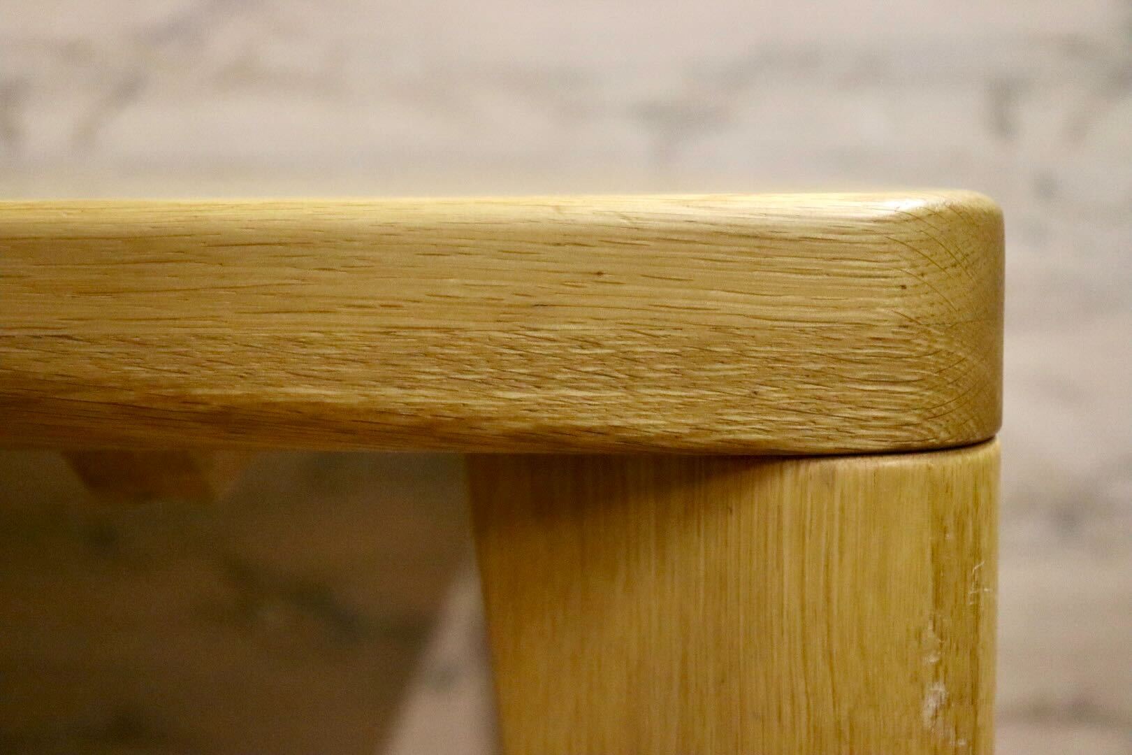 GMIK641○浜本工芸 / HAMAMOTO No.5400 ダイニングテーブル 食卓テーブル 作業台 楢材 無垢 ナチュラル 定価約17.6万 美品