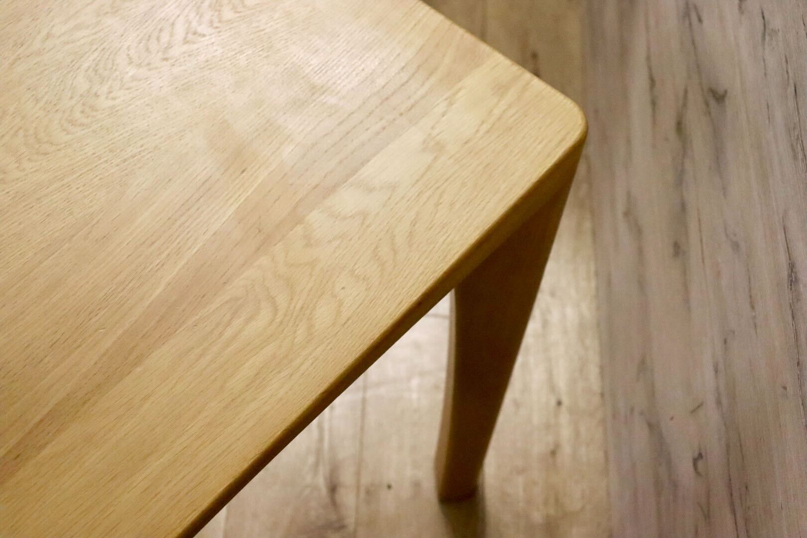 GMIK641○浜本工芸 / HAMAMOTO No.5400 ダイニングテーブル 食卓テーブル 作業台 楢材 無垢 ナチュラル 定価約17.6万 美品