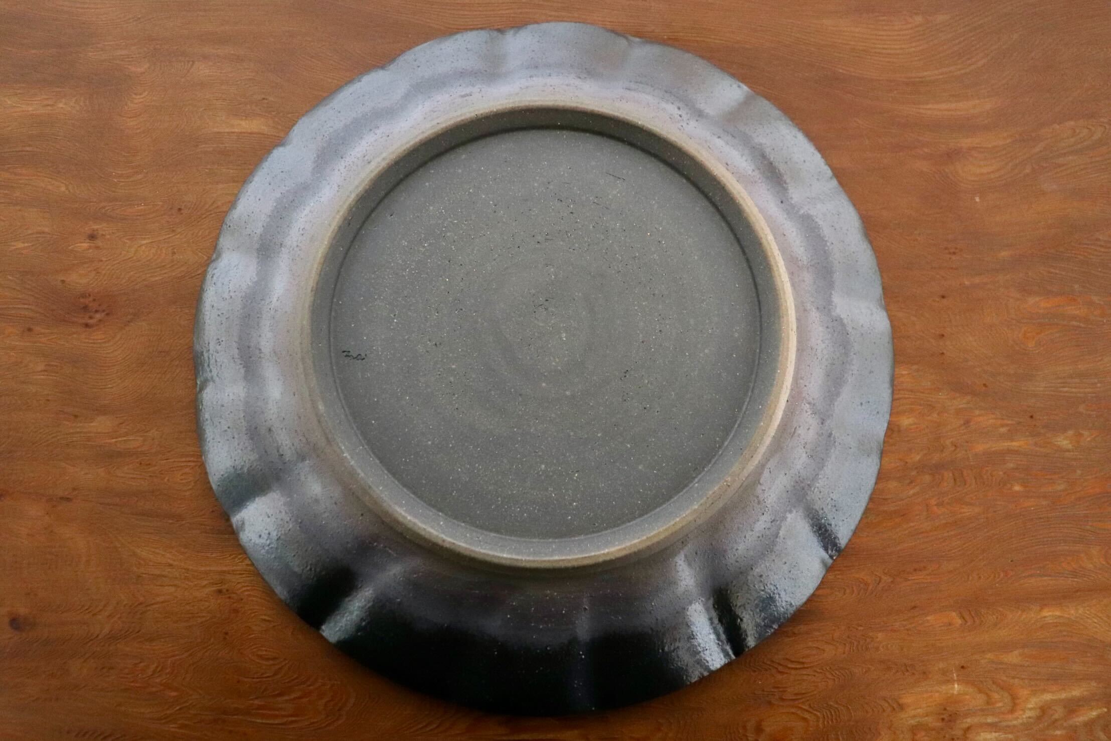 GMIO446B○千代市陶房 清水万佐年 丹波焼 8寸皿 伝統工芸 丹波篠山 陶器 未使用