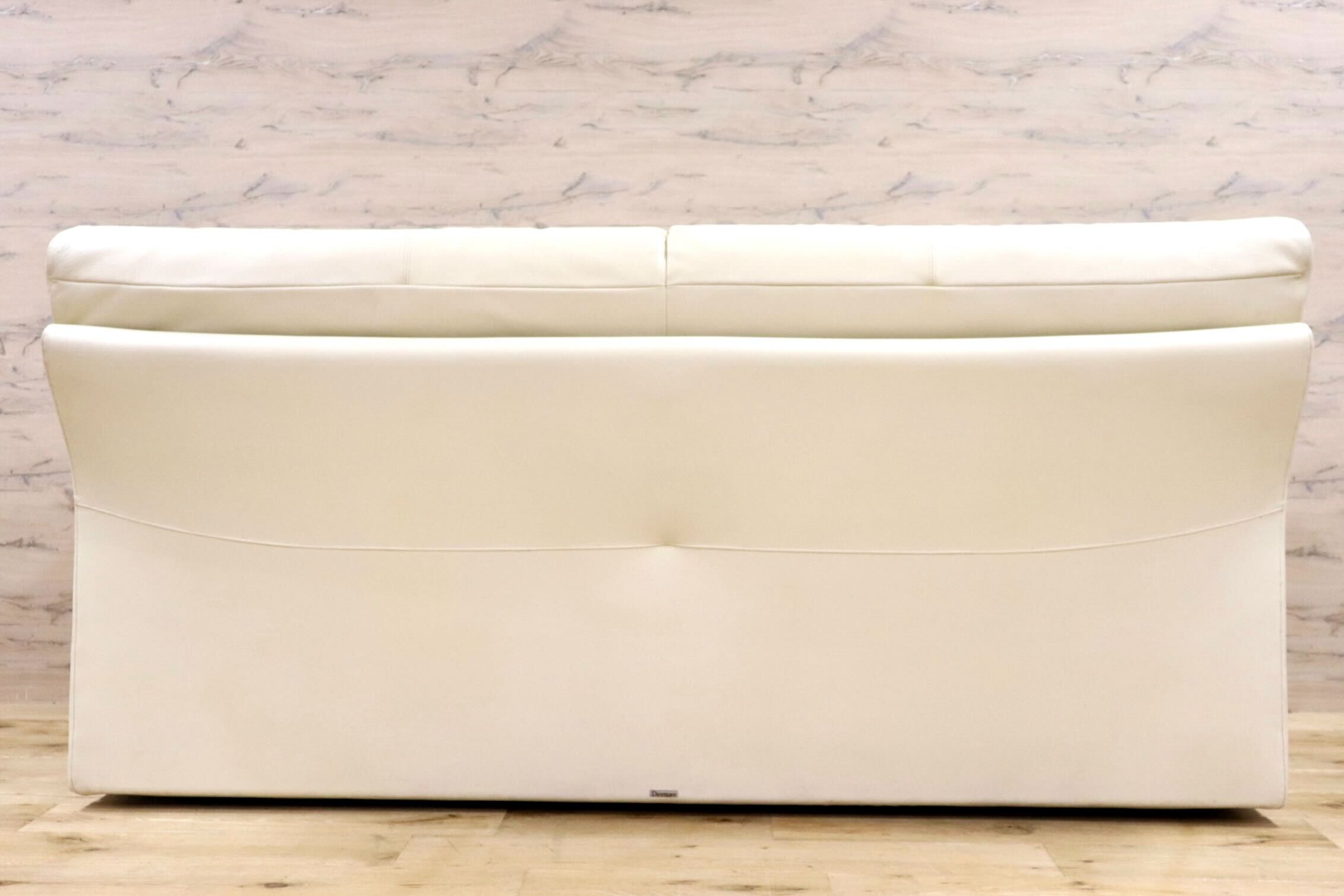 GMHK254C○karimoku / カリモク Direttore ディレトーレ 3人掛けソファ トリプルソファ 長椅子 本革 アイボリー モダン 国産家具