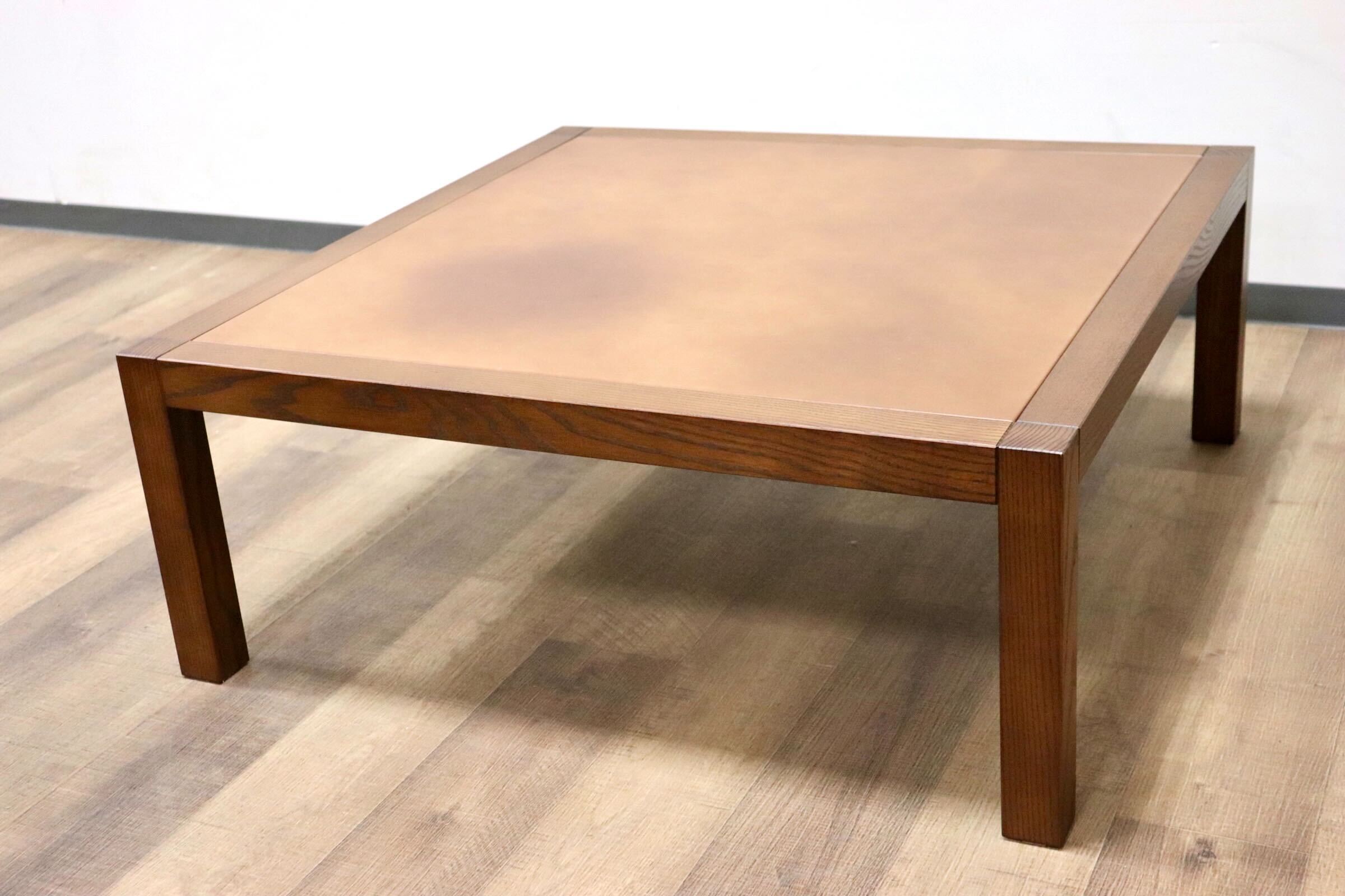 GMGN493B○Ritzwell / リッツウェル GRAND LEEWISE センターテーブル リビングテーブル ローテーブル 革張り モダン 定価約18万 展示品