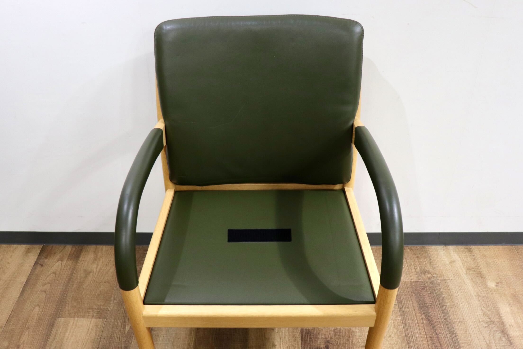 GMIH25D○匠工芸 / TAKUM Jazz アームチェア ダイニングチェア 椅子 チェア 国産家具 本革 グリーン オーク無垢材 検)カンディハウス