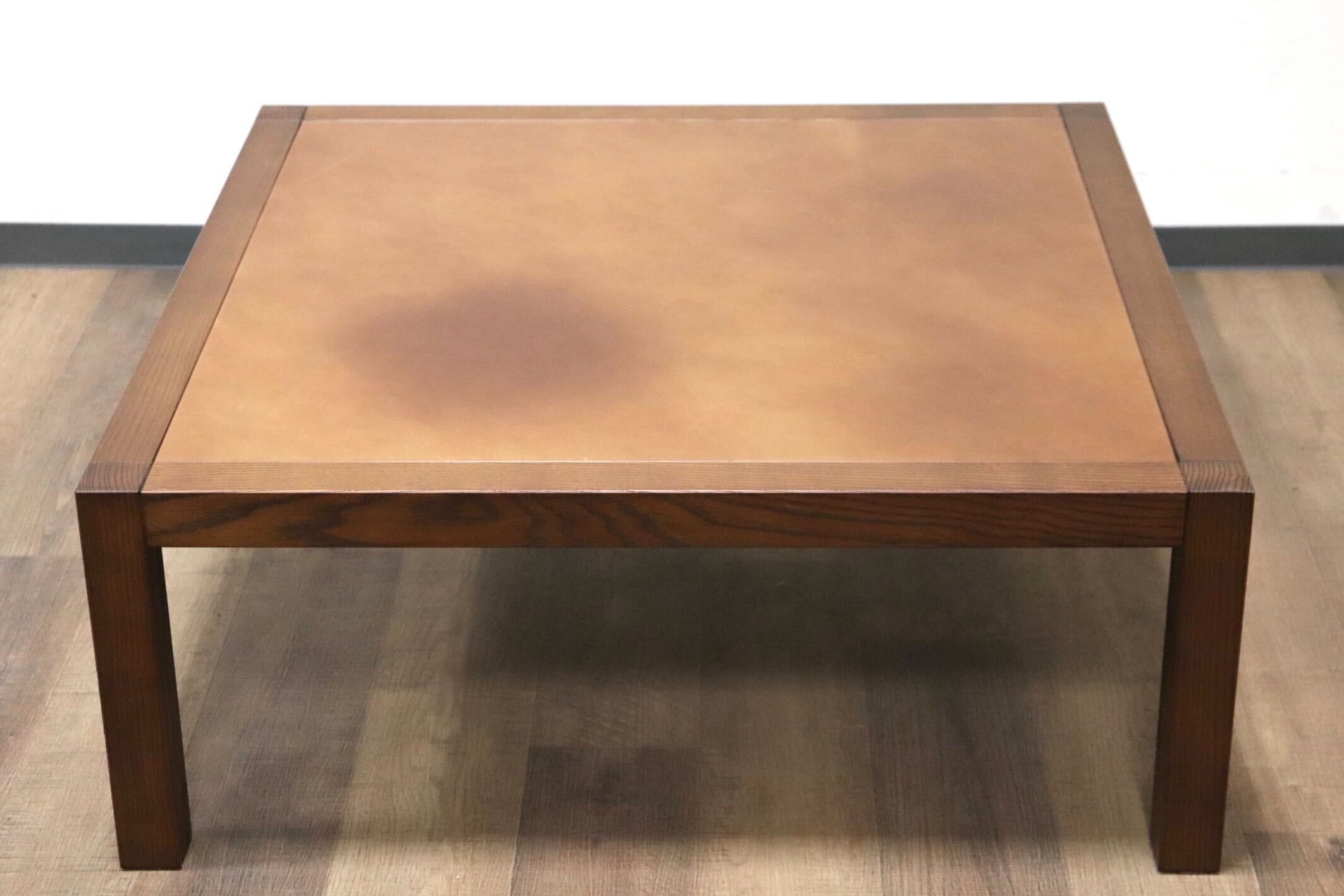 GMGN493B○Ritzwell / リッツウェル GRAND LEEWISE センターテーブル リビングテーブル ローテーブル 革張り モダン 定価約18万 展示品