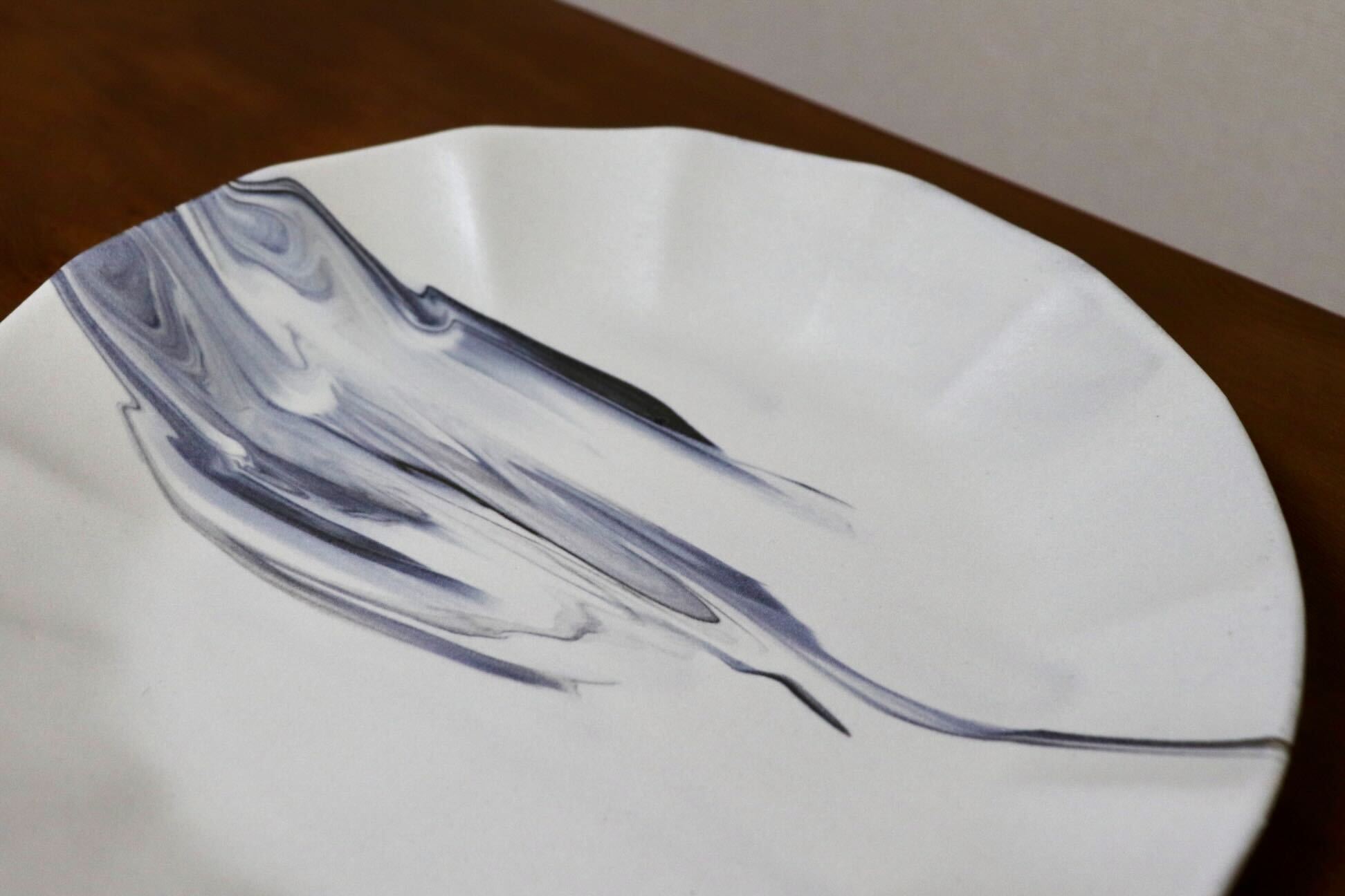 GMIO446C○千代市陶房 清水万佐年 丹波焼 8寸皿 伝統工芸 丹波篠山 陶器 未使用