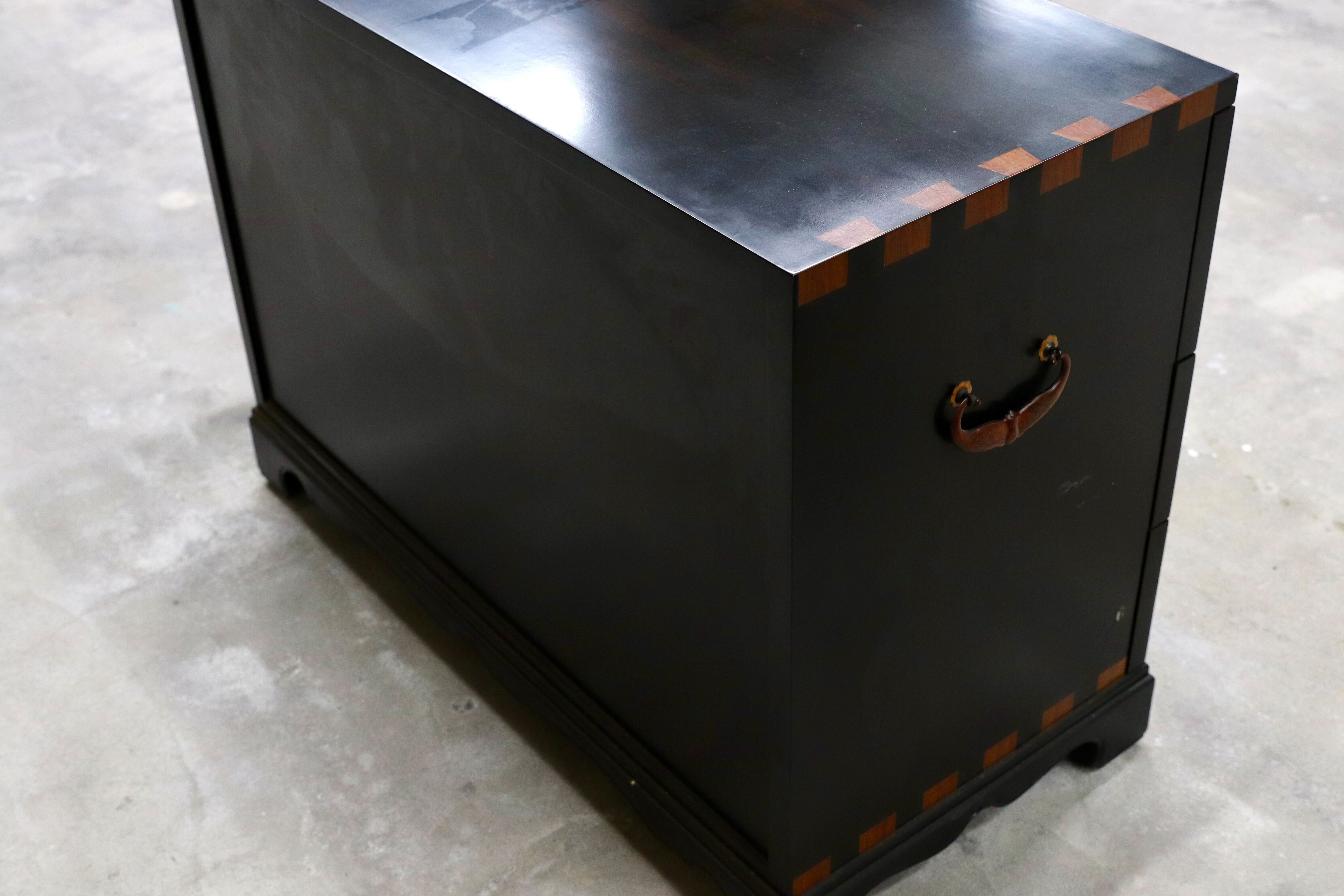 GMIH71○寄木 木象嵌 緻密埋木 唐木家具 チェスト サイドボード 箪笥 和家具 座敷 和室 花梨 黒檀 紫檀 花梨 整理箪笥 アンティーク