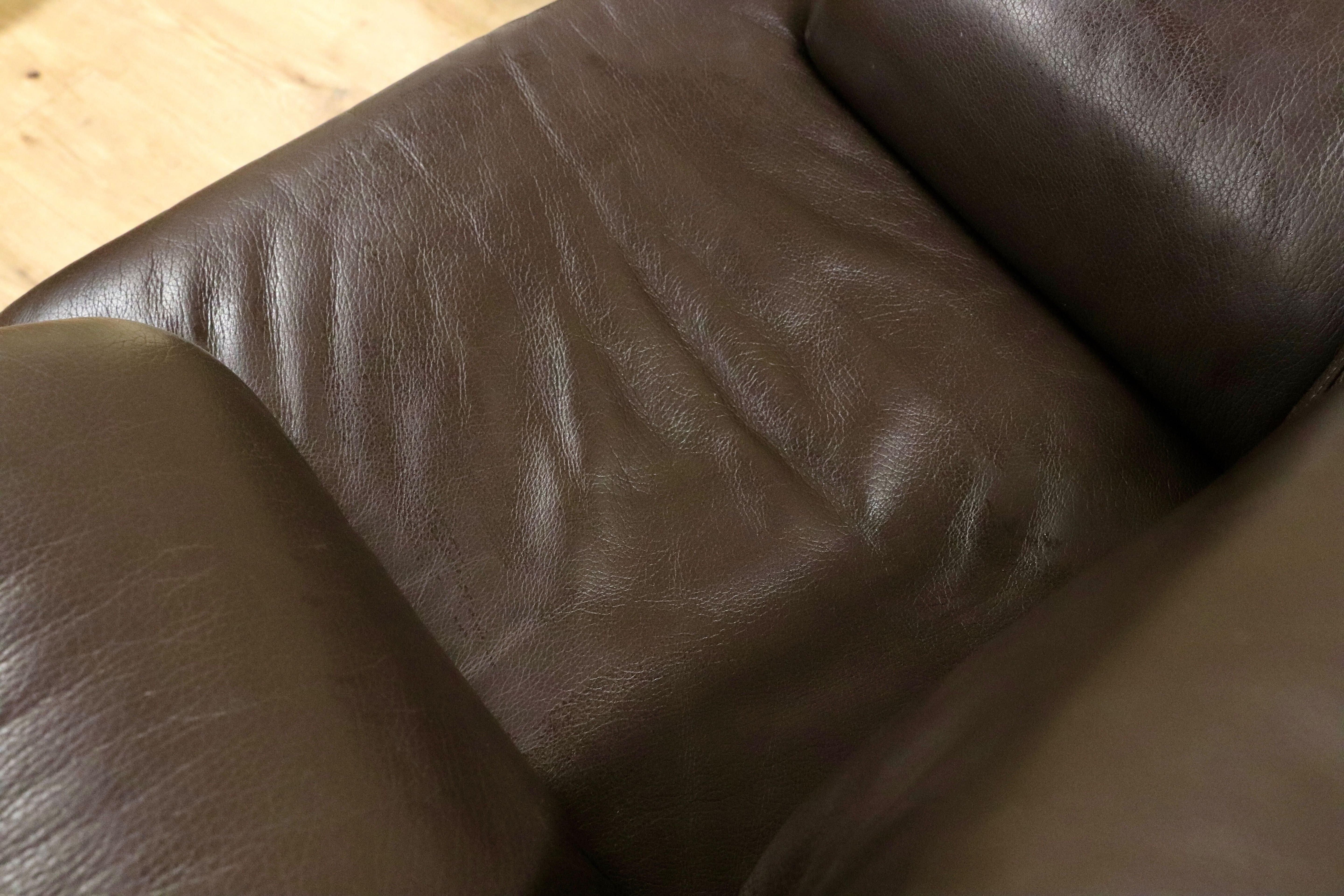 GMHF13A○IDC大塚家具 L/S Comfort-04 1人掛けソファ シングルソファ ラウンジチェア 総本革 ダークブラウン 約14万