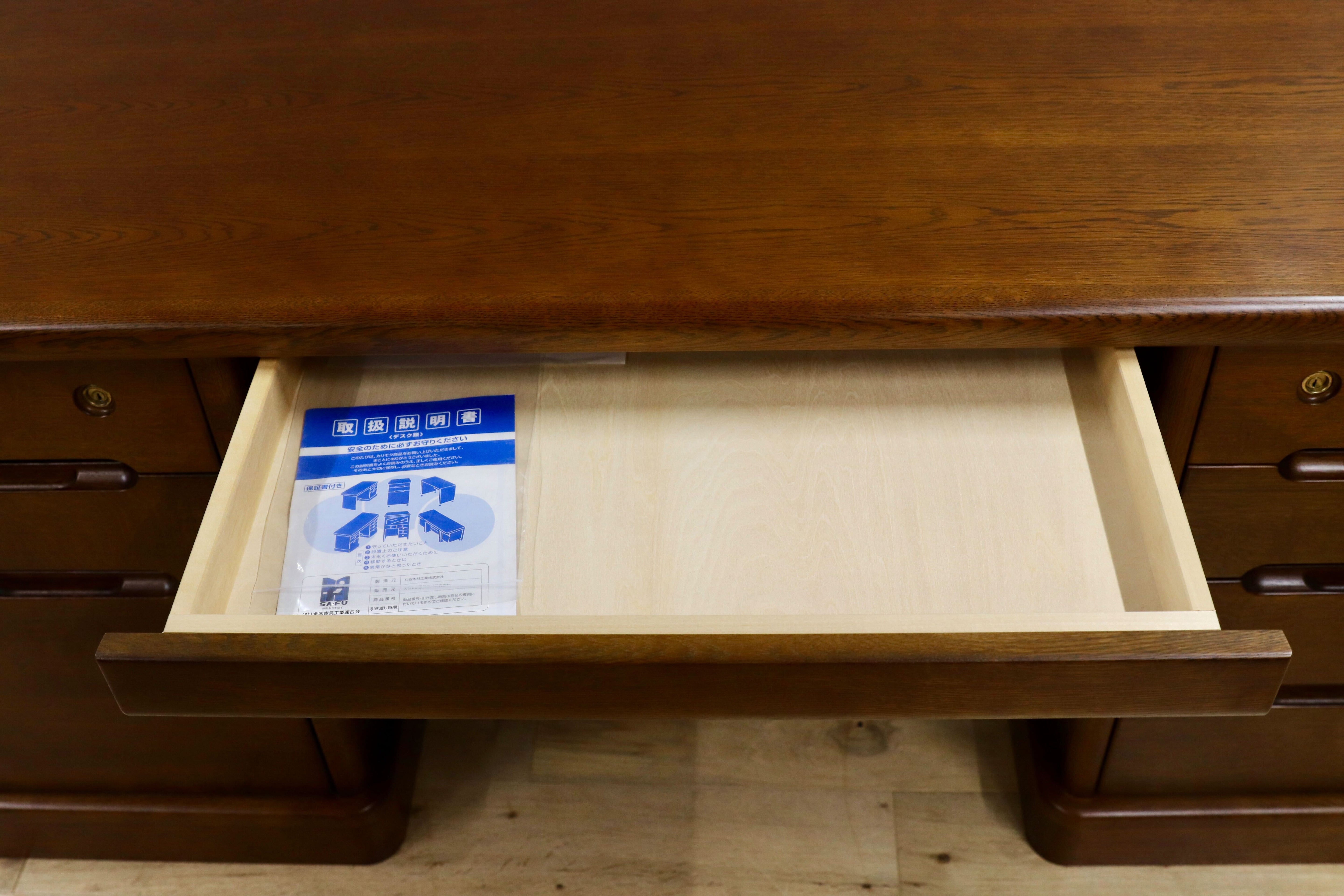 GMIK614○karimoku / カリモク コロニアル ヴィンテージ デスク 書斎机 学習机 オールドカントリー 両袖机 役員机 社長机 楢材 約20万