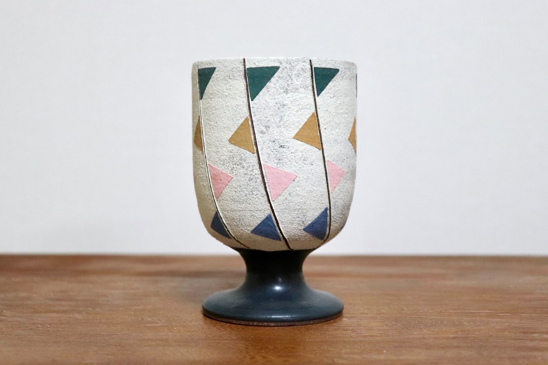 GMIO478A◯市野悟窯 市野哲次 丹波焼 ワインカップ 陶器 丹波篠山 伝統工芸 未使用