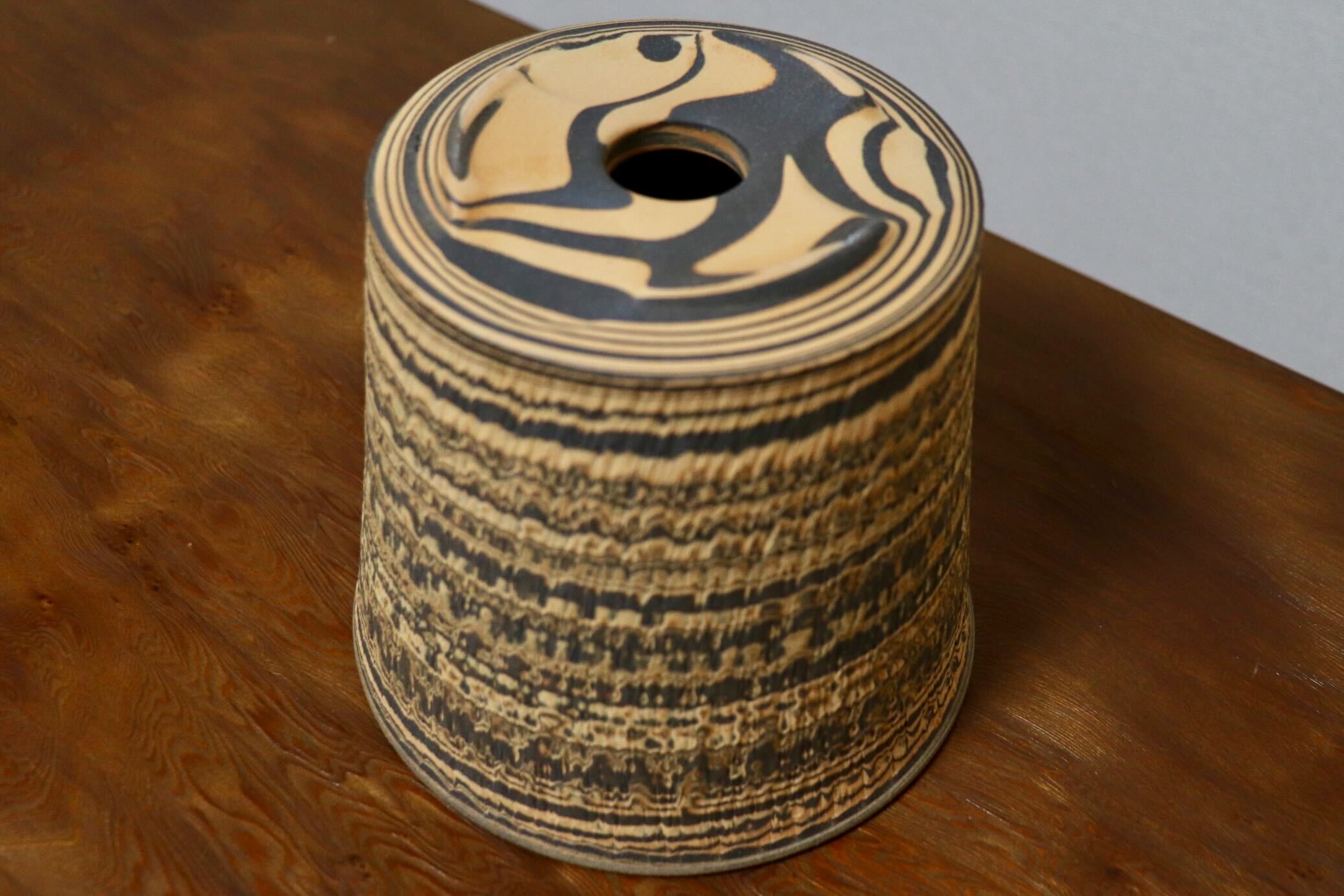 GMIO448○千代市陶房 清水万佐年 丹波焼 植木鉢 伝統工芸 丹波篠山 陶器 未使用