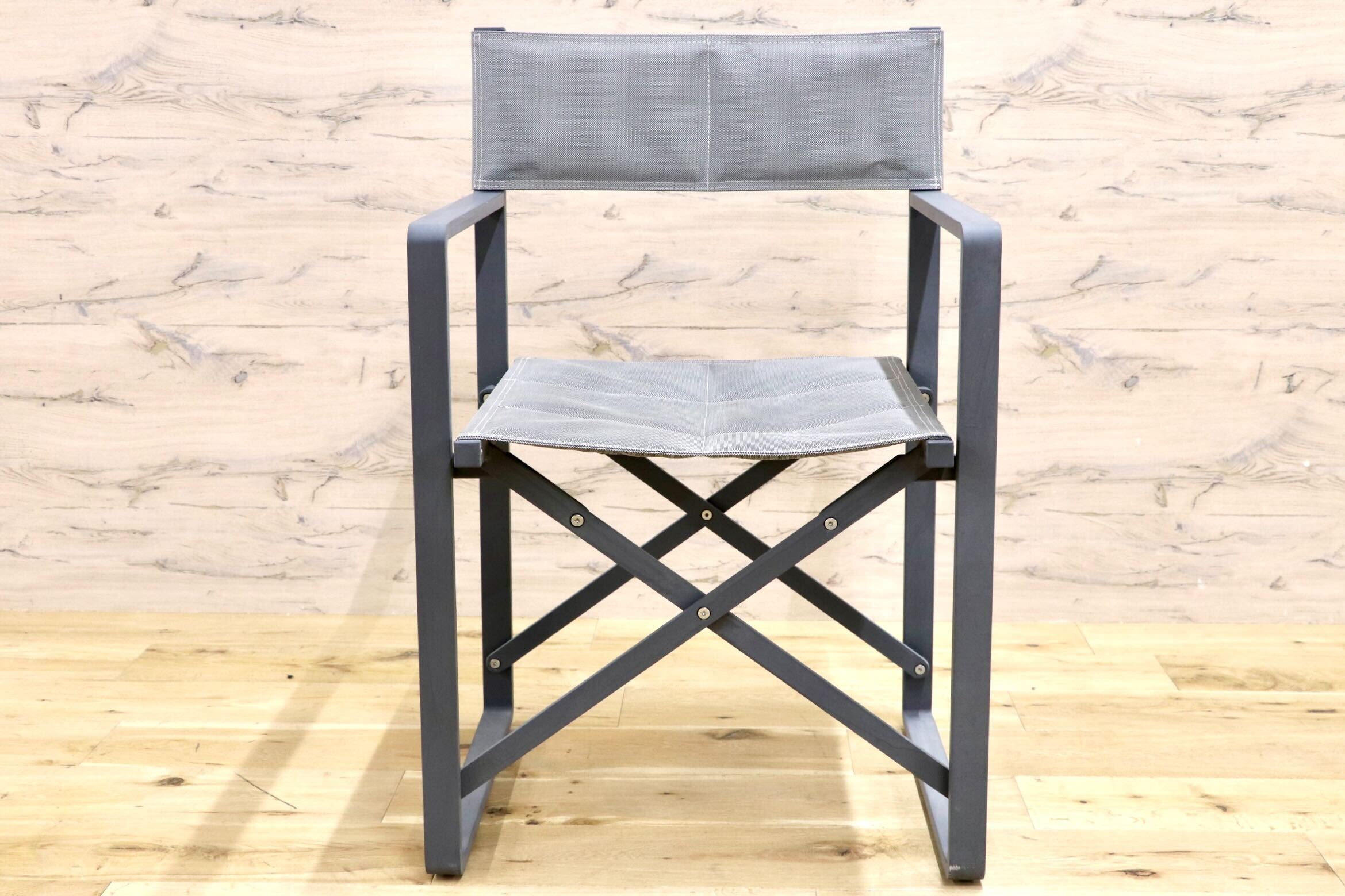 GMIH144B○ACTUS / アクタス LandNorm ランドノーム ディレクターチェア ガーデンチェア 折りたたみチェア グレー 屋外 テラス 展示品