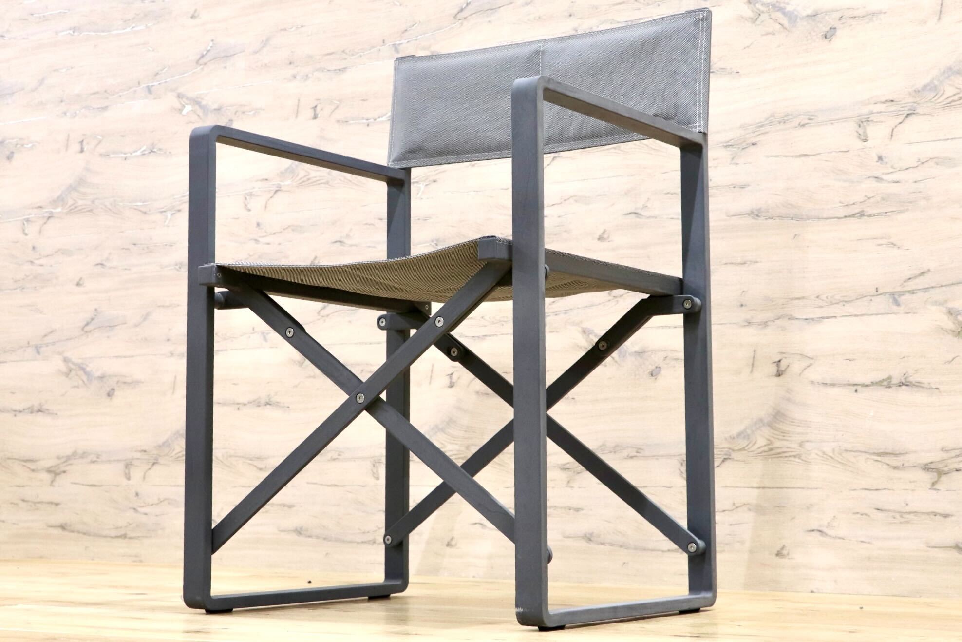 GMIH144B○ACTUS / アクタス LandNorm ランドノーム ディレクターチェア ガーデンチェア 折りたたみチェア グレー 屋外 テラス 展示品