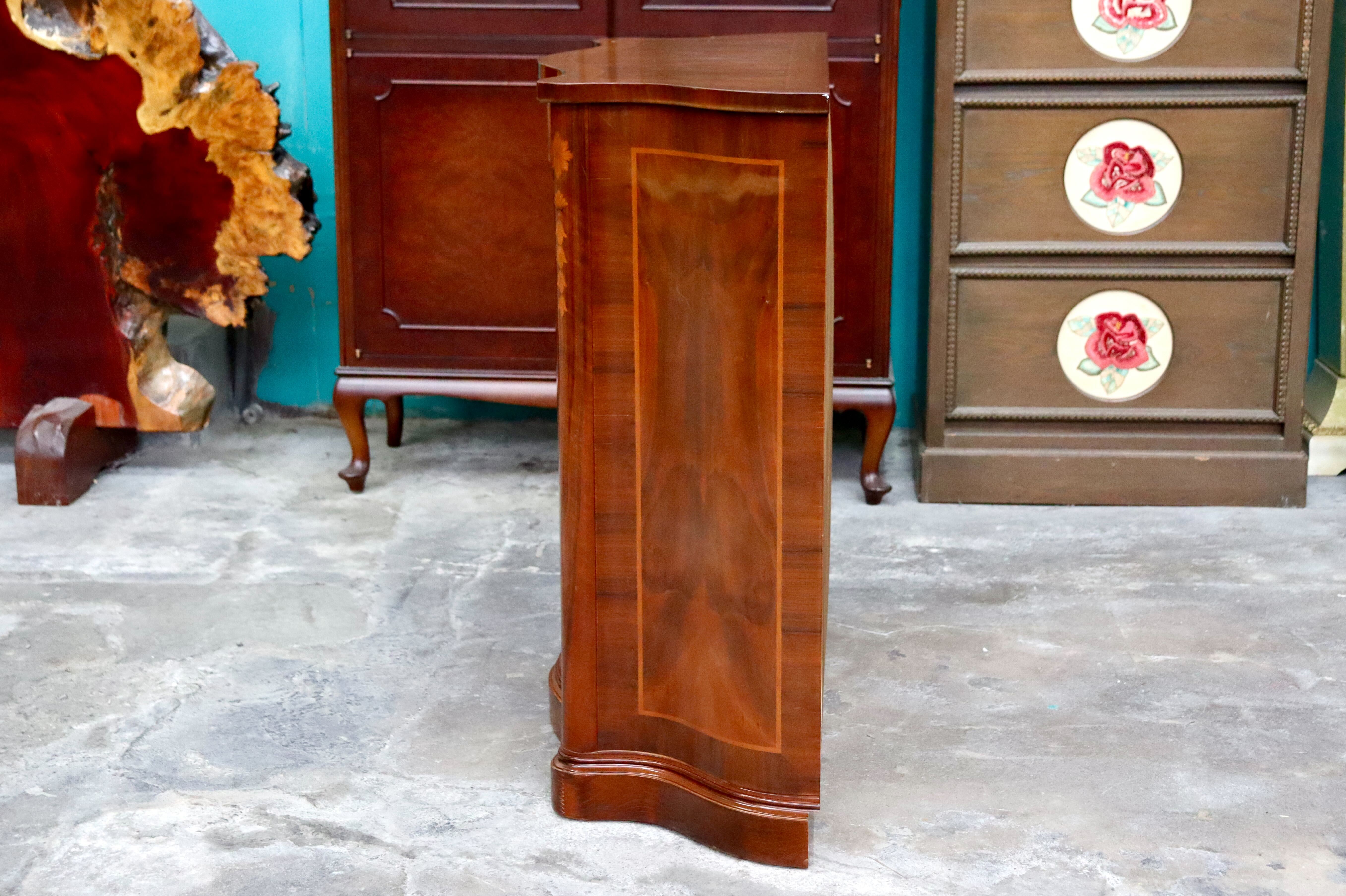 GMIH432A○イタリア製 キャビネット サイドボード コンソール 電話台 収納棚 象嵌細工 アンティーク エレガント