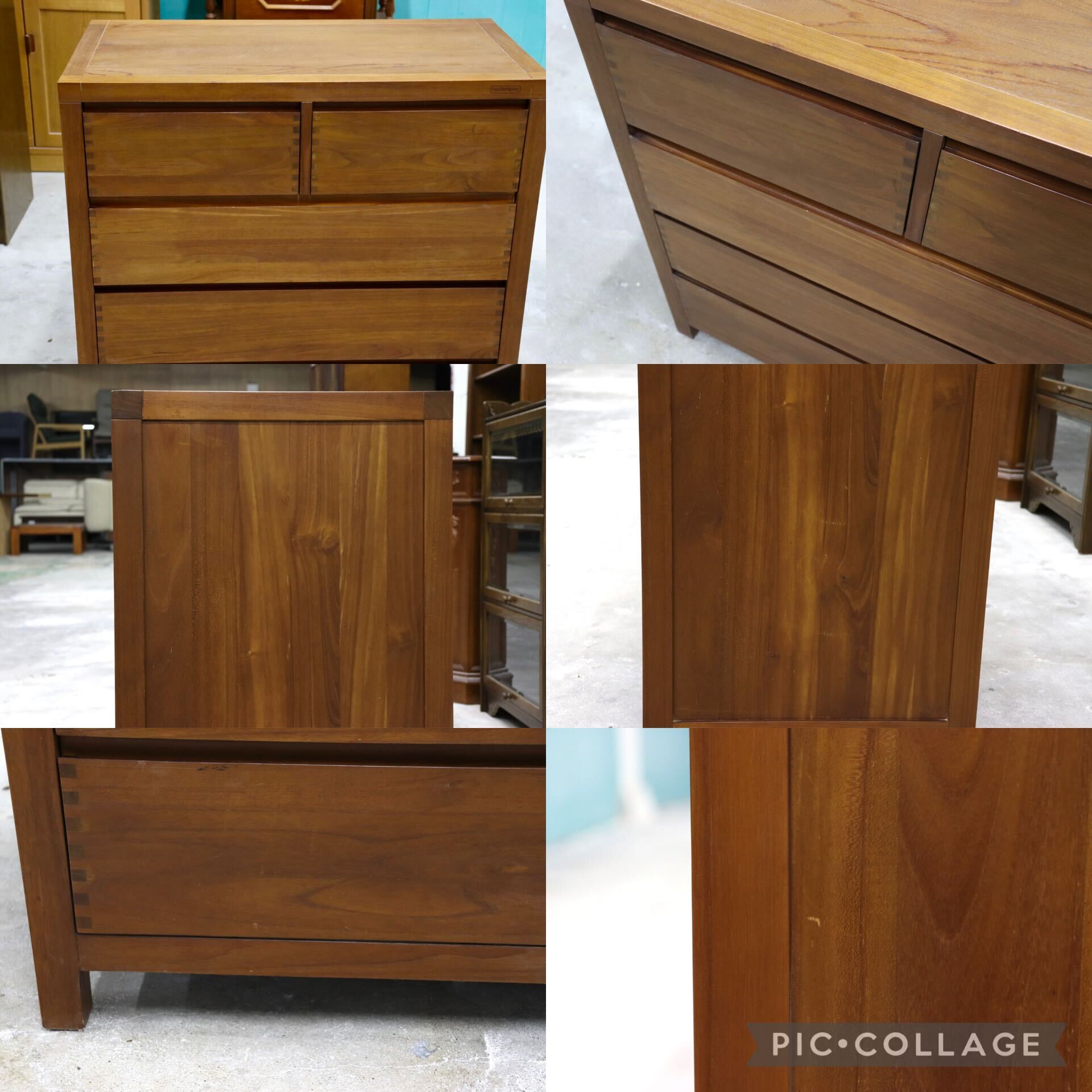 GMHK455○SCANTEAK / スキャンティーク FISKE フィスク 4段チェスト 収納家具 整理タンス 衣装箪笥 チーク材 北欧スタイル