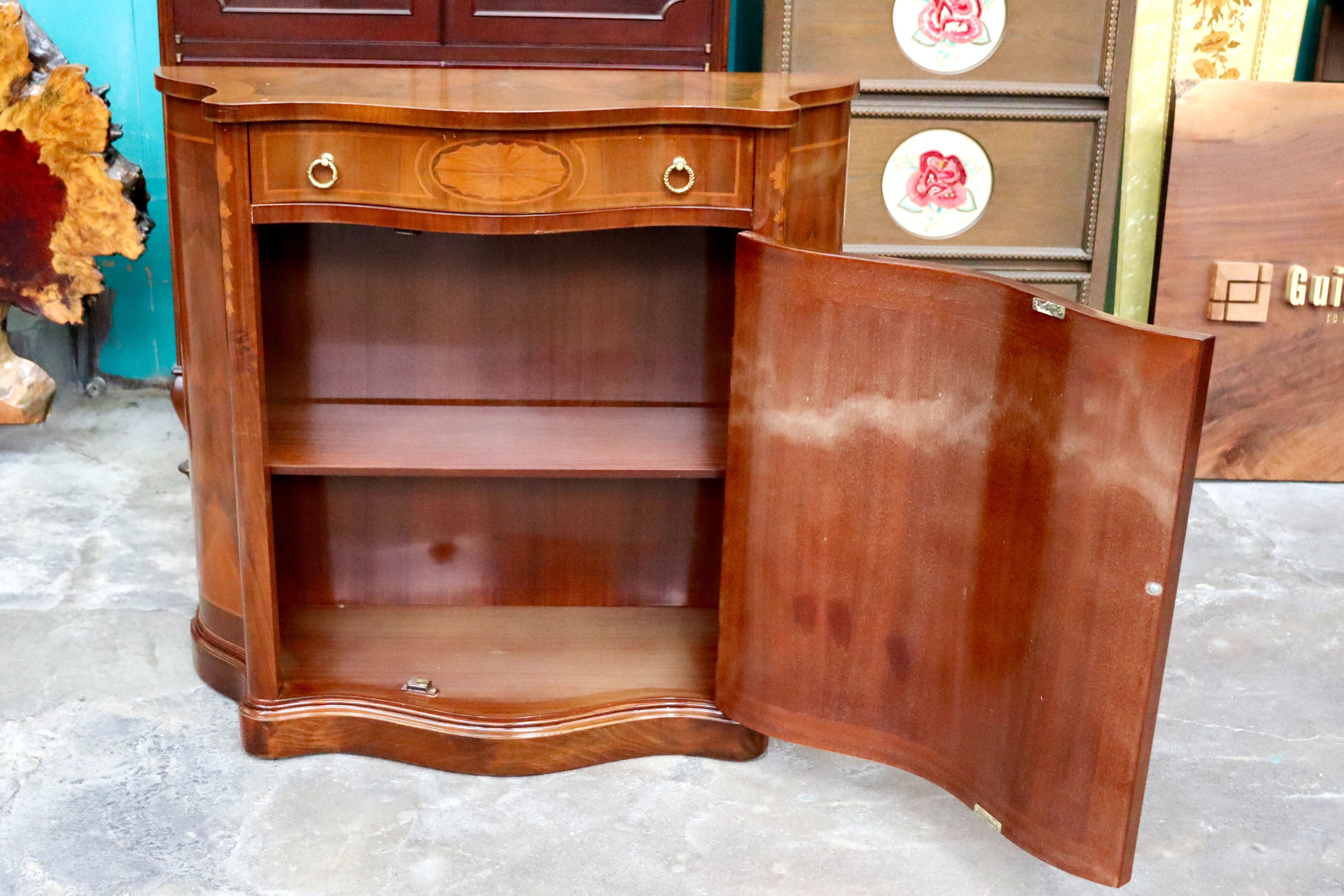 GMIH432A○イタリア製 キャビネット サイドボード コンソール 電話台 収納棚 象嵌細工 アンティーク エレガント