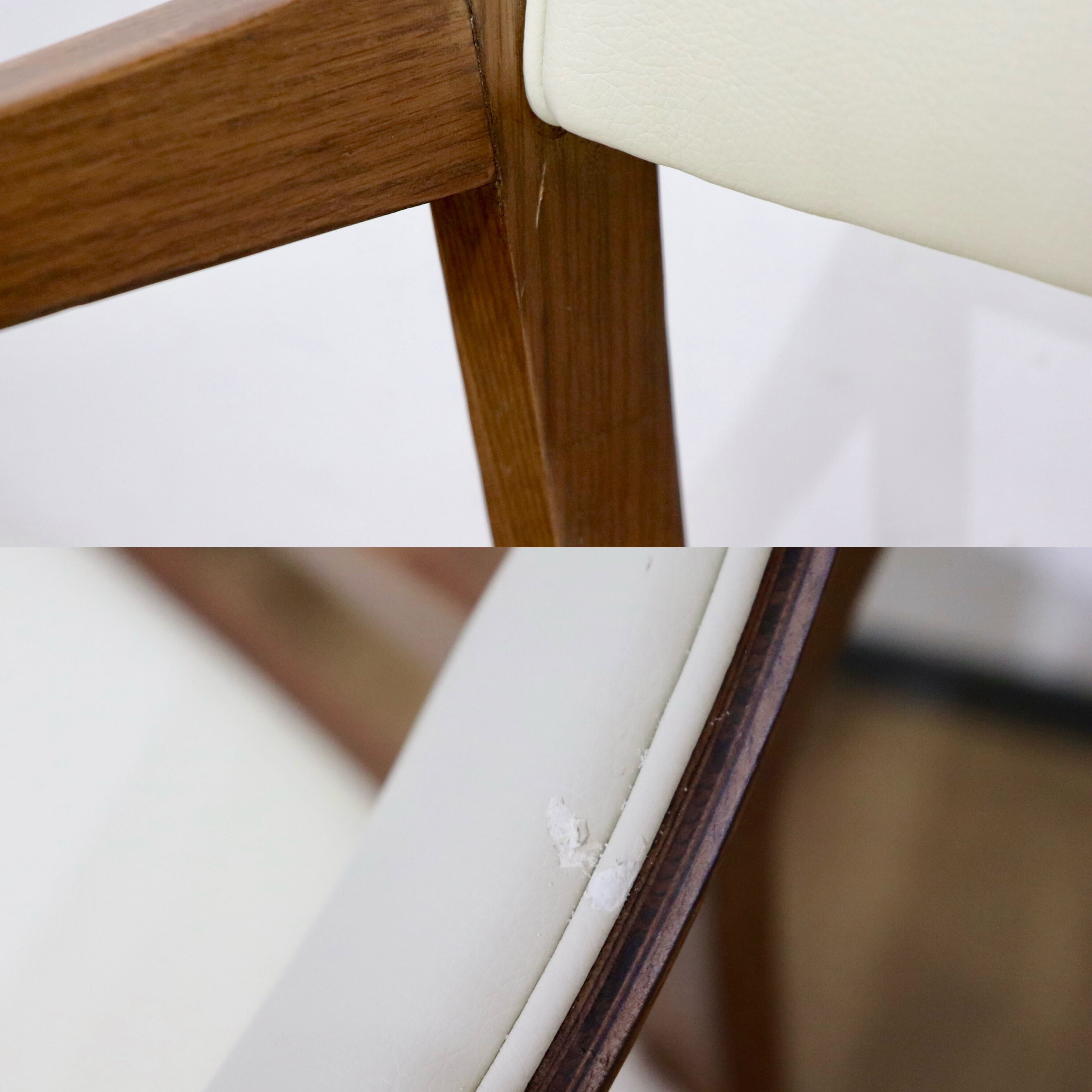 GMHN283H○MARGINAL / マージナル Chess MCH-200 ダイニングチェア アームチェア 椅子 チェア ホワイト シンプル 合皮 北欧スタイル 在庫品