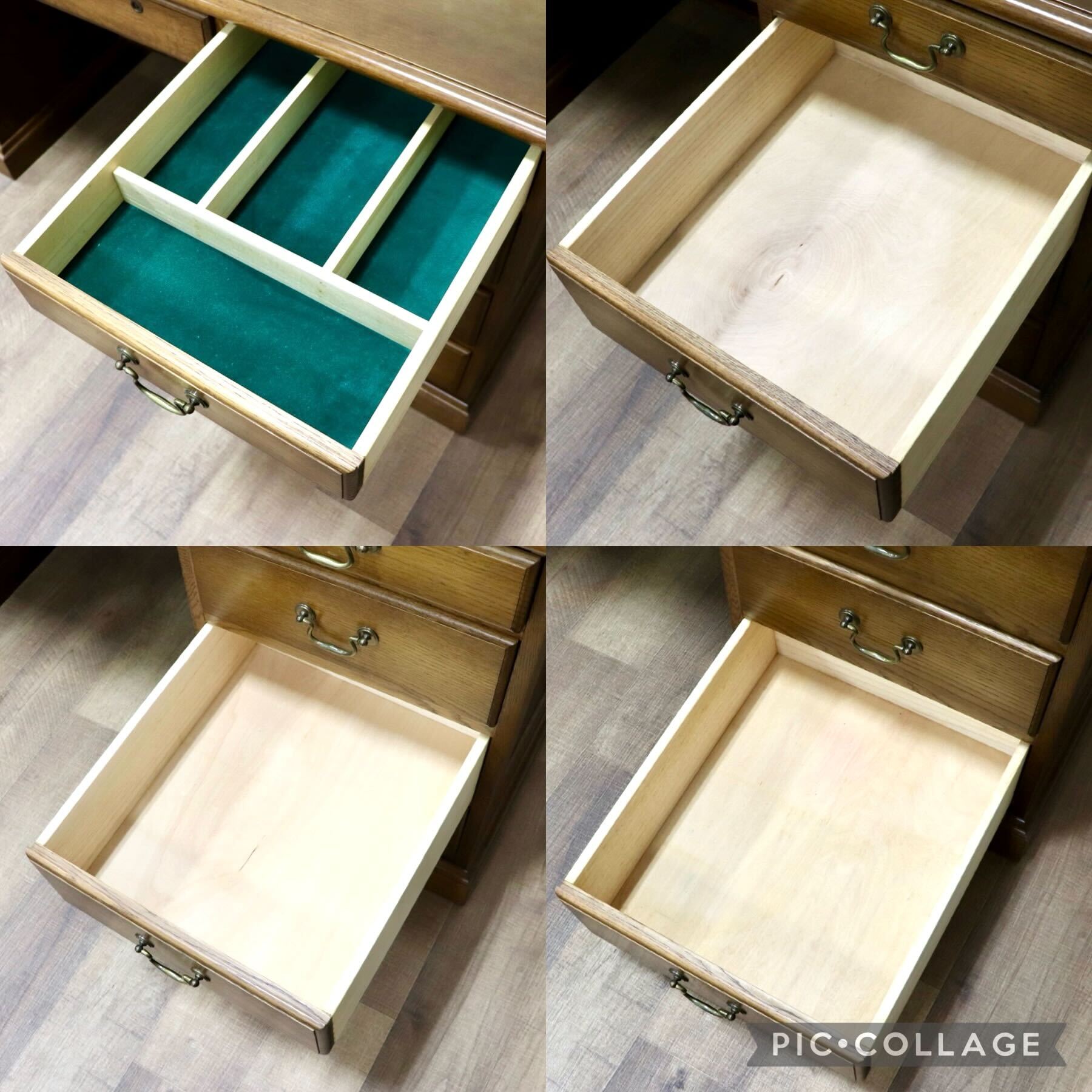 GMGH87B○飛騨産業 / HIDA キツツキ 両袖デスク 書斎机 学習机 役員デスク 机 デスク 楢材 和モダン レトロ カントリー 飛騨家具 稀少