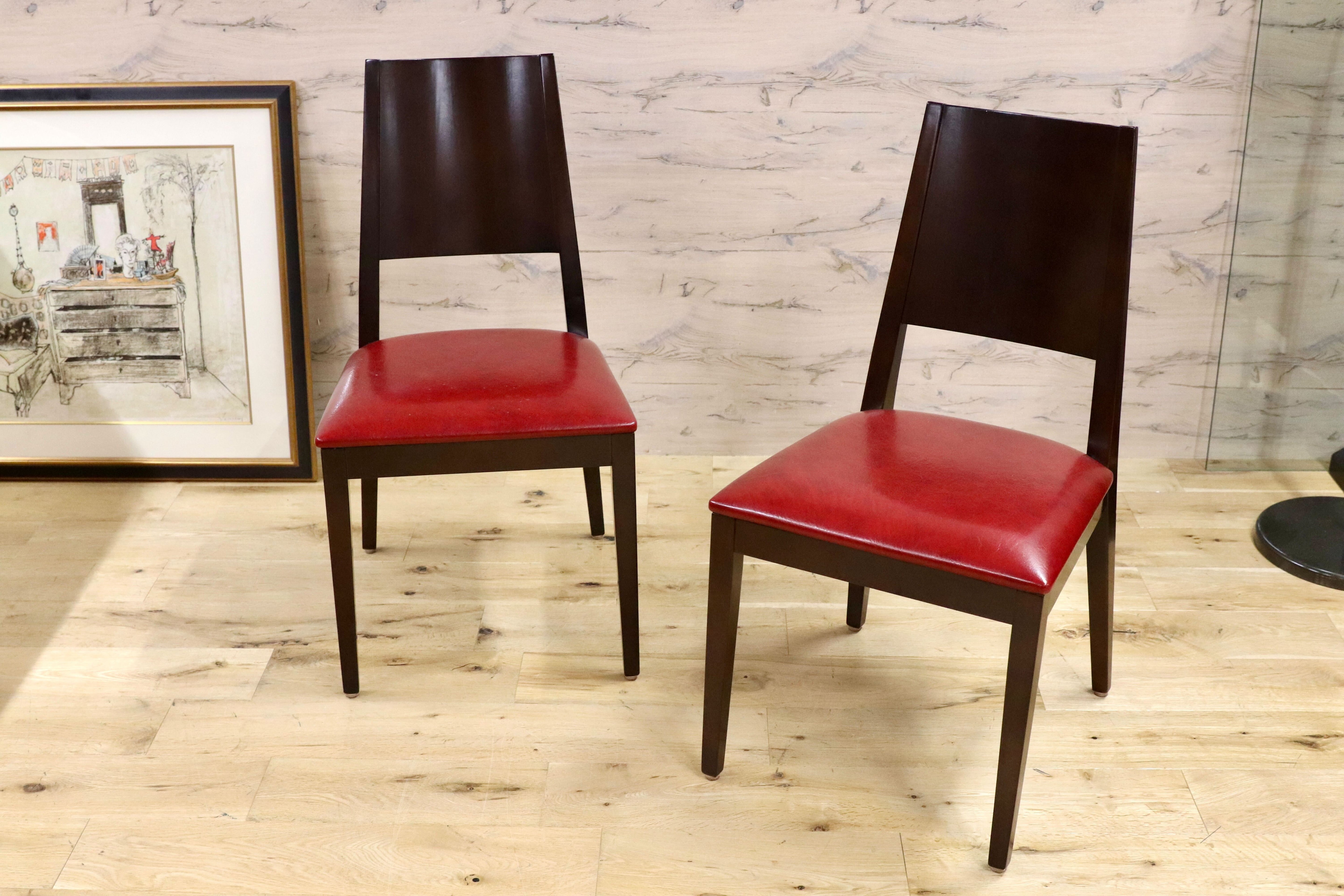 GMHH21A○CRES ダイニングチェア 椅子 2脚セット 合皮 食卓椅子 木製