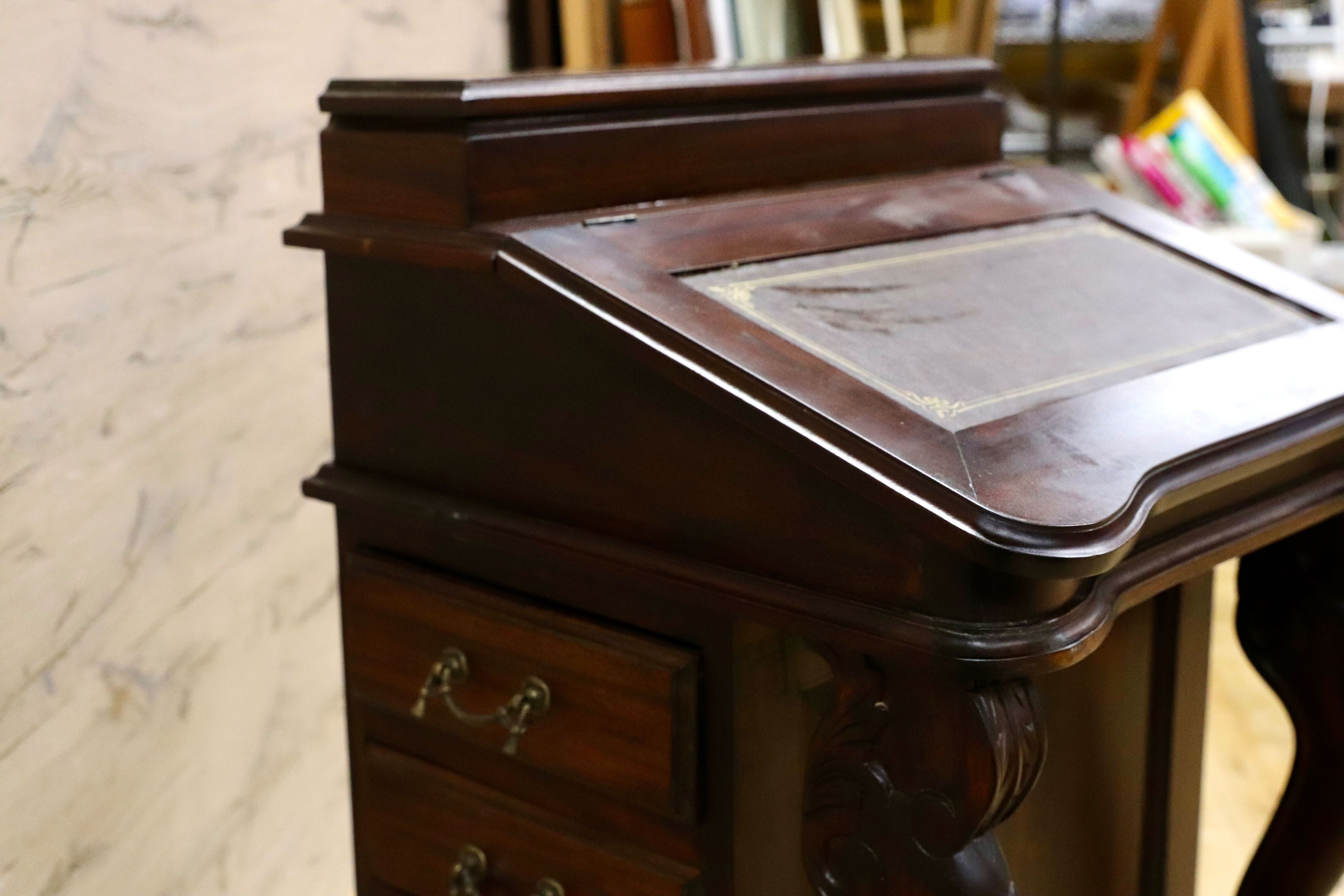 GMIS332○英国アンティーク ダベンポートデスク 西洋 クラシック チェスト 店舗什器 稀少