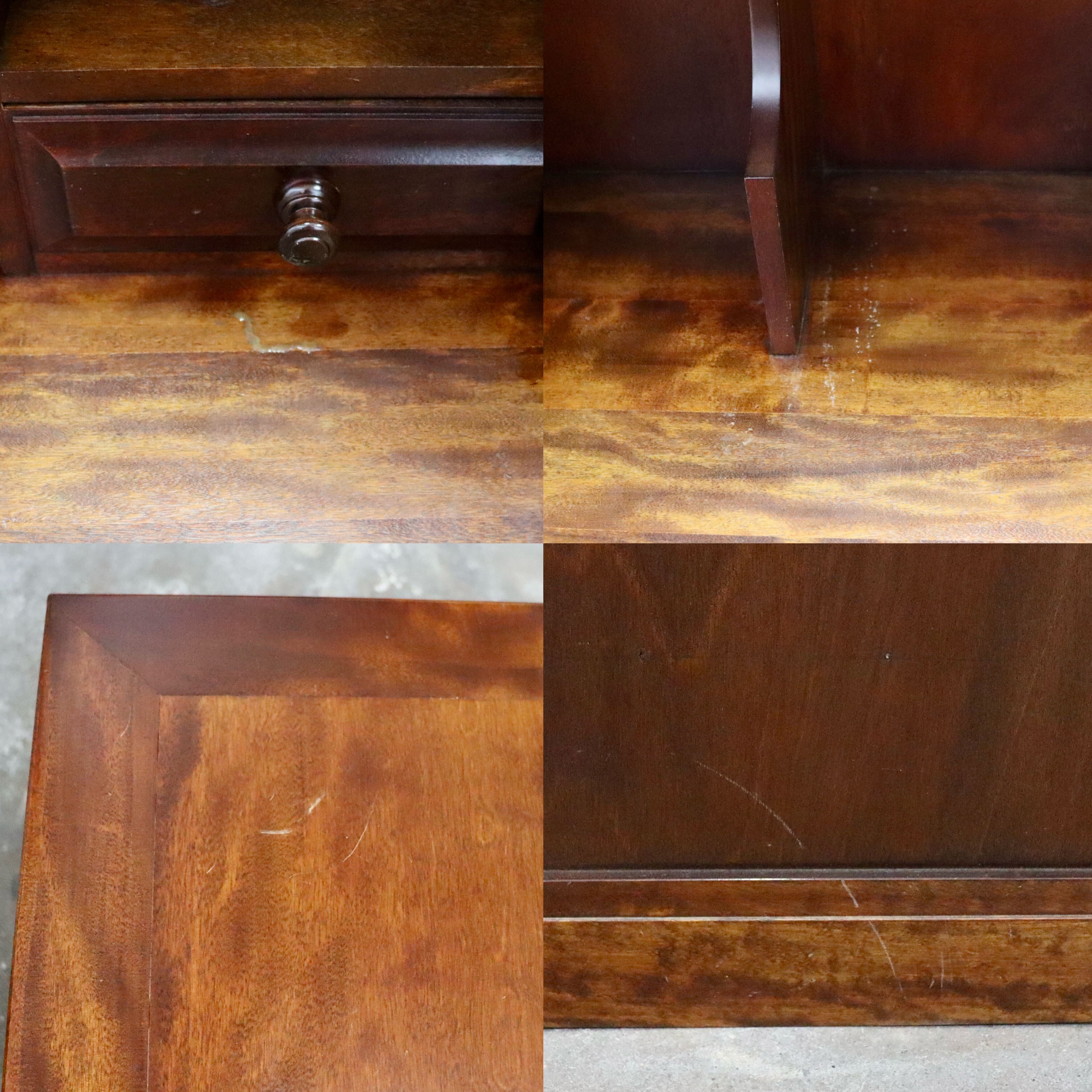 GMIH410○九州民芸家具 ライティングビューロー デスク 学習机 書斎机 机 キャビネット 無垢 和家具 和モダン レトロ アンティーク