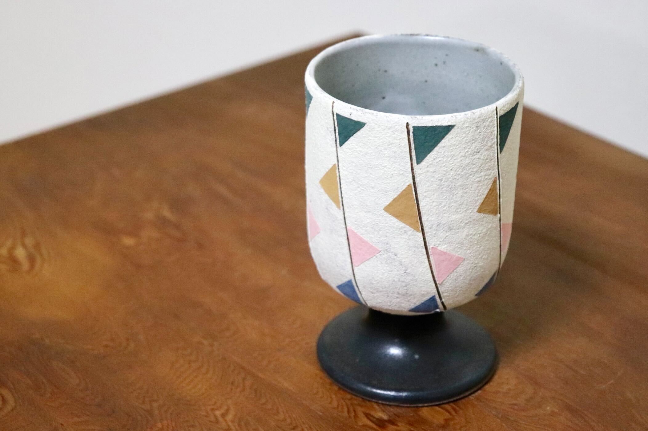 GMIO478B◯市野悟窯 市野哲次 丹波焼 ワインカップ 陶器 丹波篠山 伝統工芸 未使用