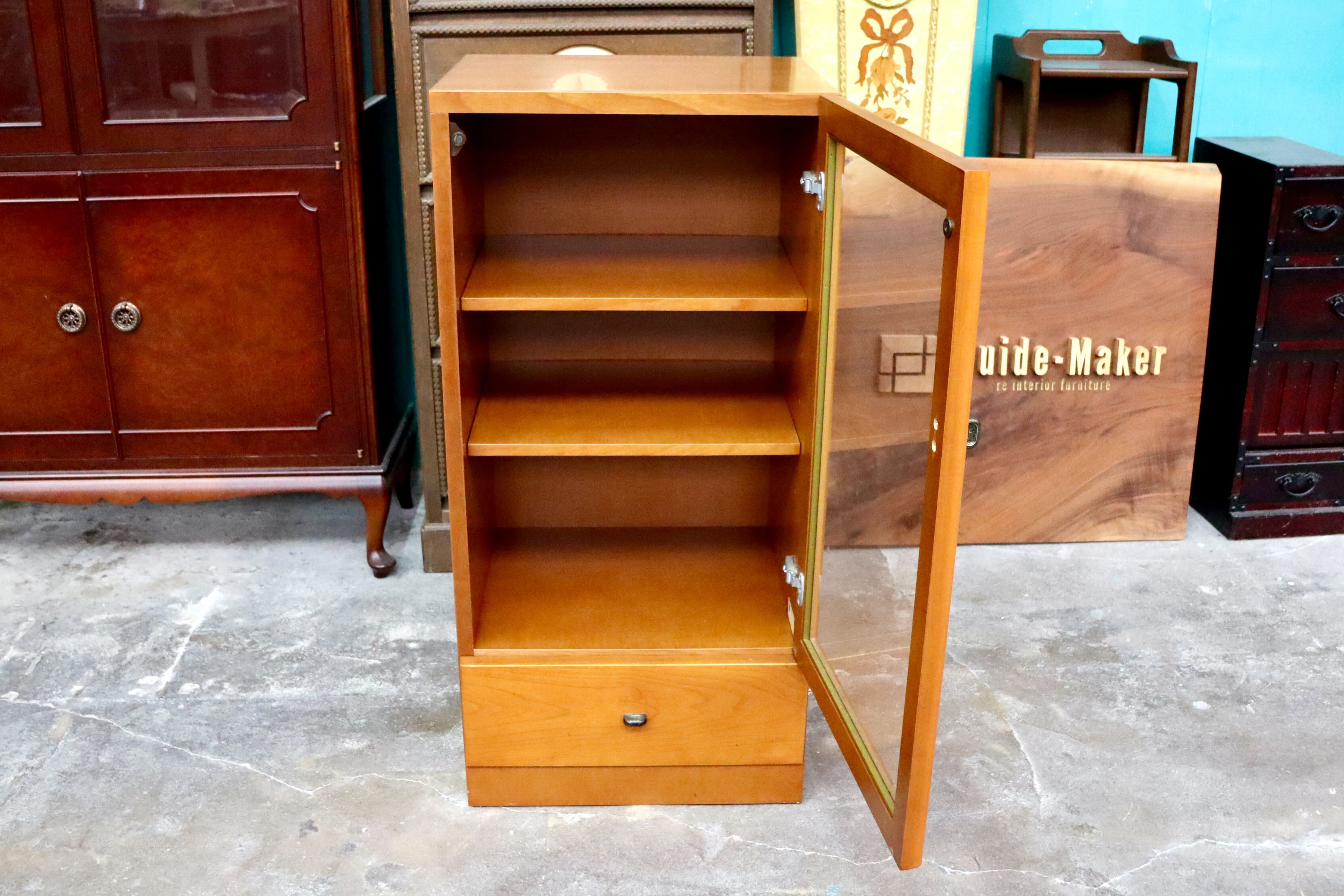 GMIH425○冨士ファニチア / FUJI FURNITURE キャビネット リビングボード サイドボード ガラスキャビネット ナチュラル