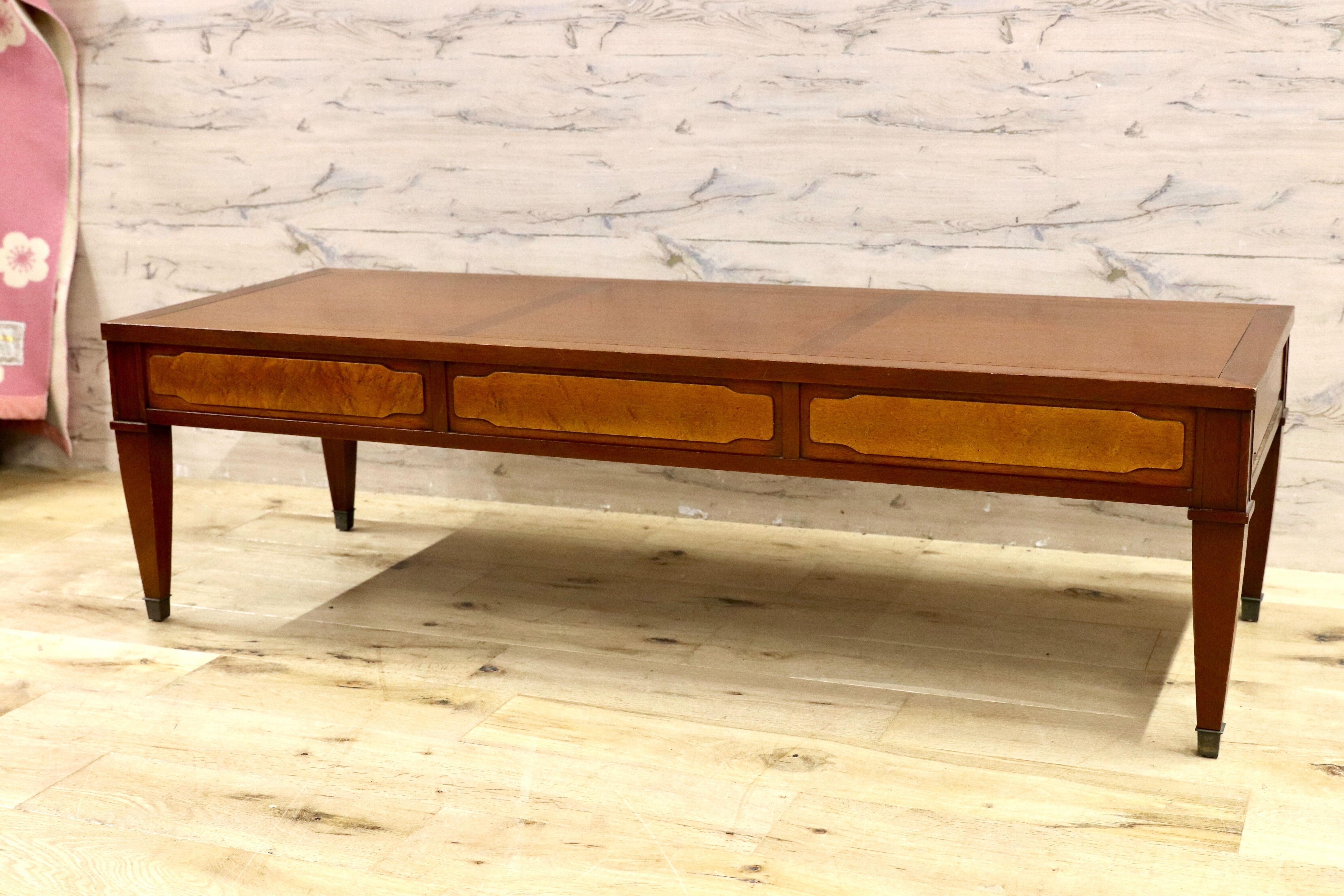 GMIS335○DREXEL HERITAGE / ドレクセルヘリテイジ トライユン カクテルテーブル センターテーブル リビングテーブル クラシック