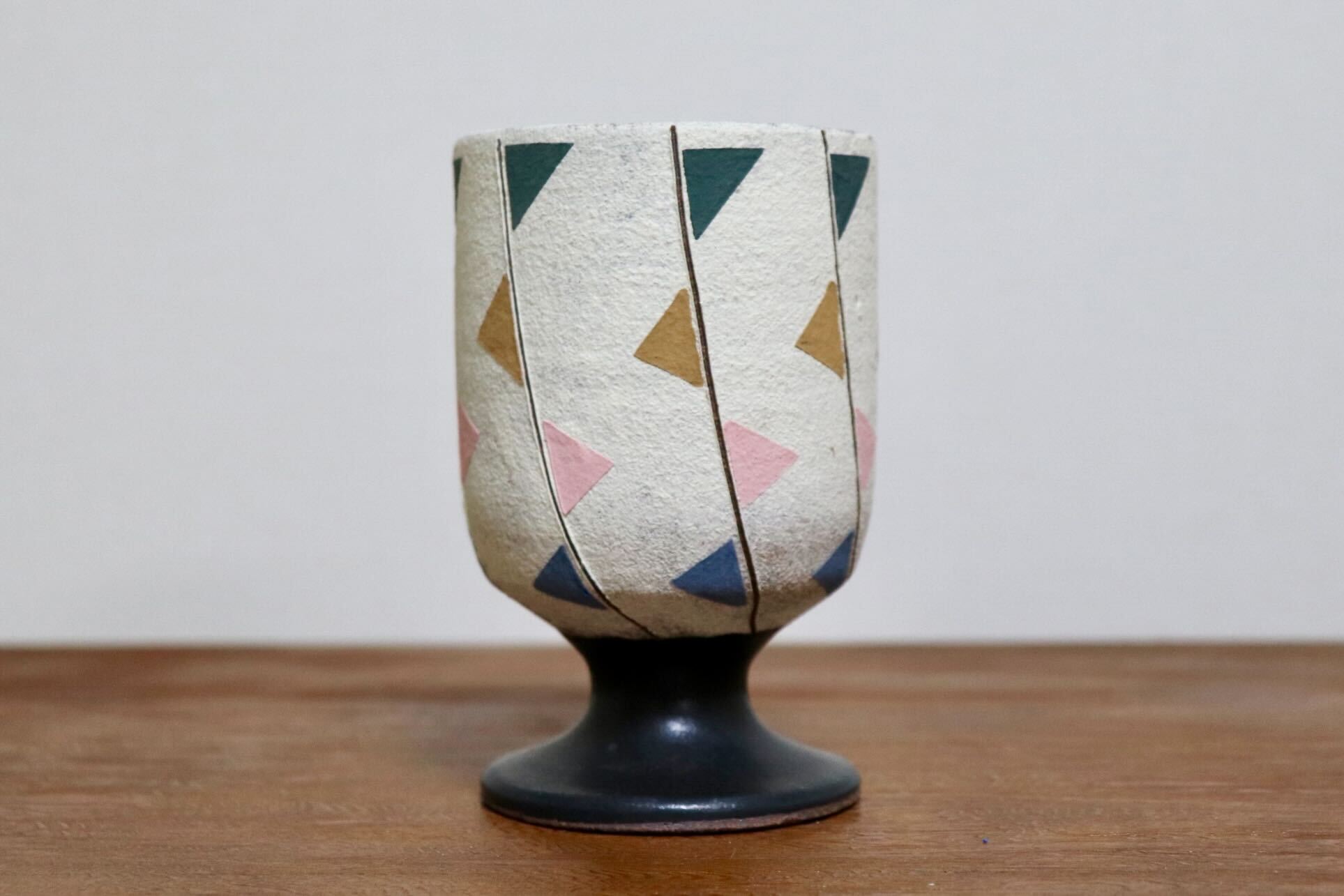 GMIO478B◯市野悟窯 市野哲次 丹波焼 ワインカップ 陶器 丹波篠山 伝統工芸 未使用