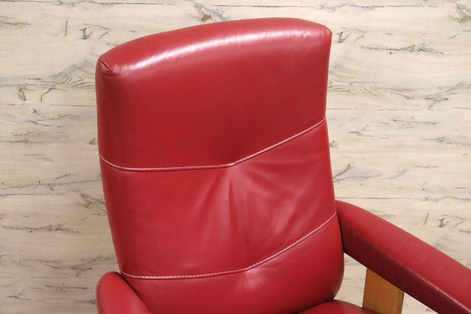 GMHK257○EKORNES / エコーネス ストレスレスチェア アルファ リクライニングチェア 本革 北欧 ノルウェー ヴィンテージ 廃番 希少