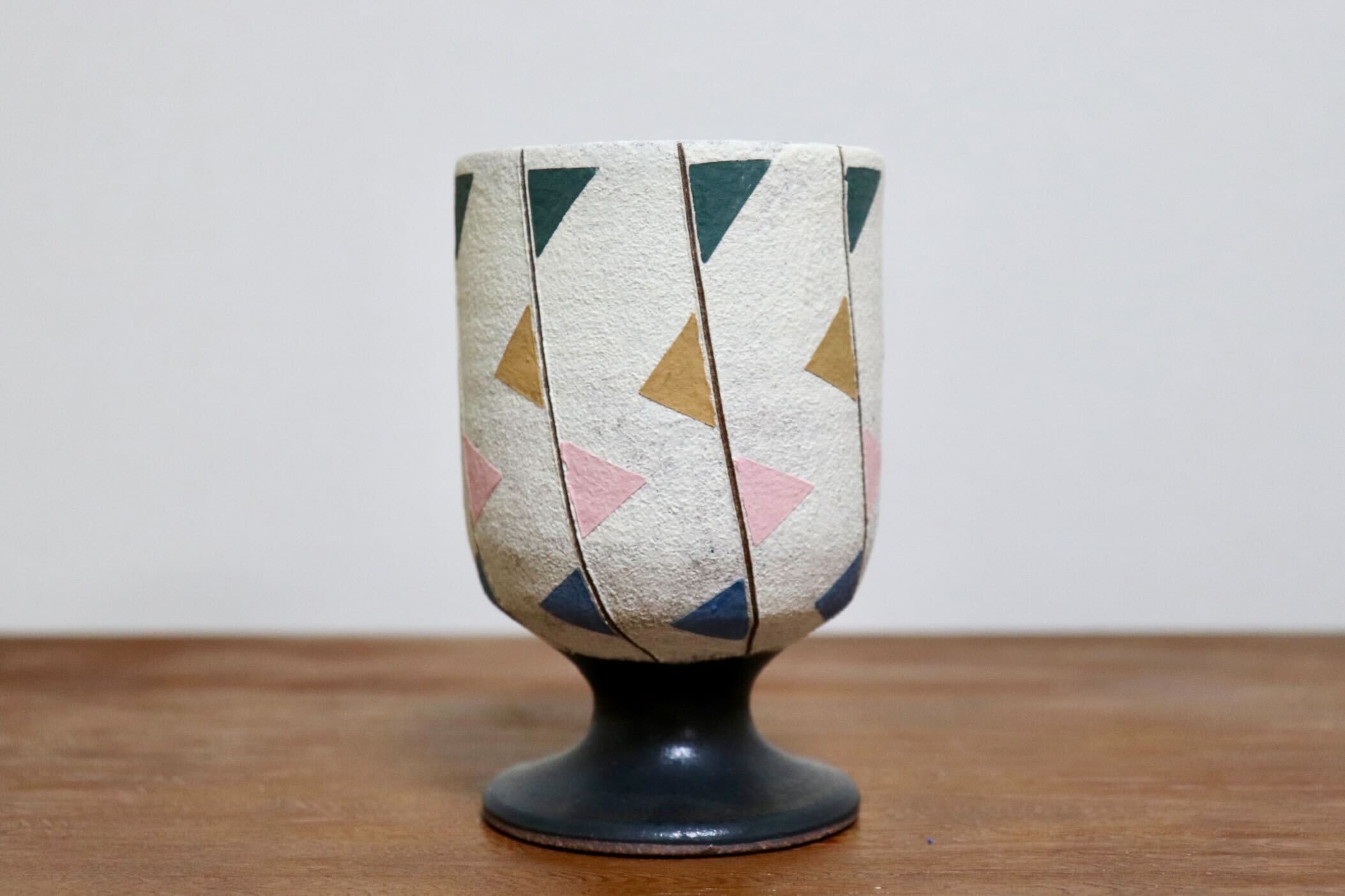 GMIO478B◯市野悟窯 市野哲次 丹波焼 ワインカップ 陶器 丹波篠山 伝統工芸 未使用